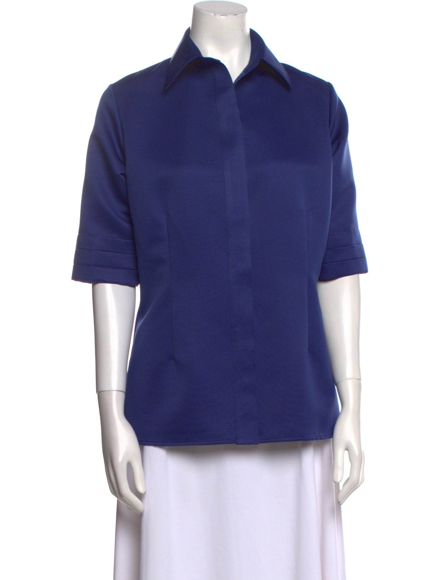 Zang Toi Short Sleeve Button-Up Top