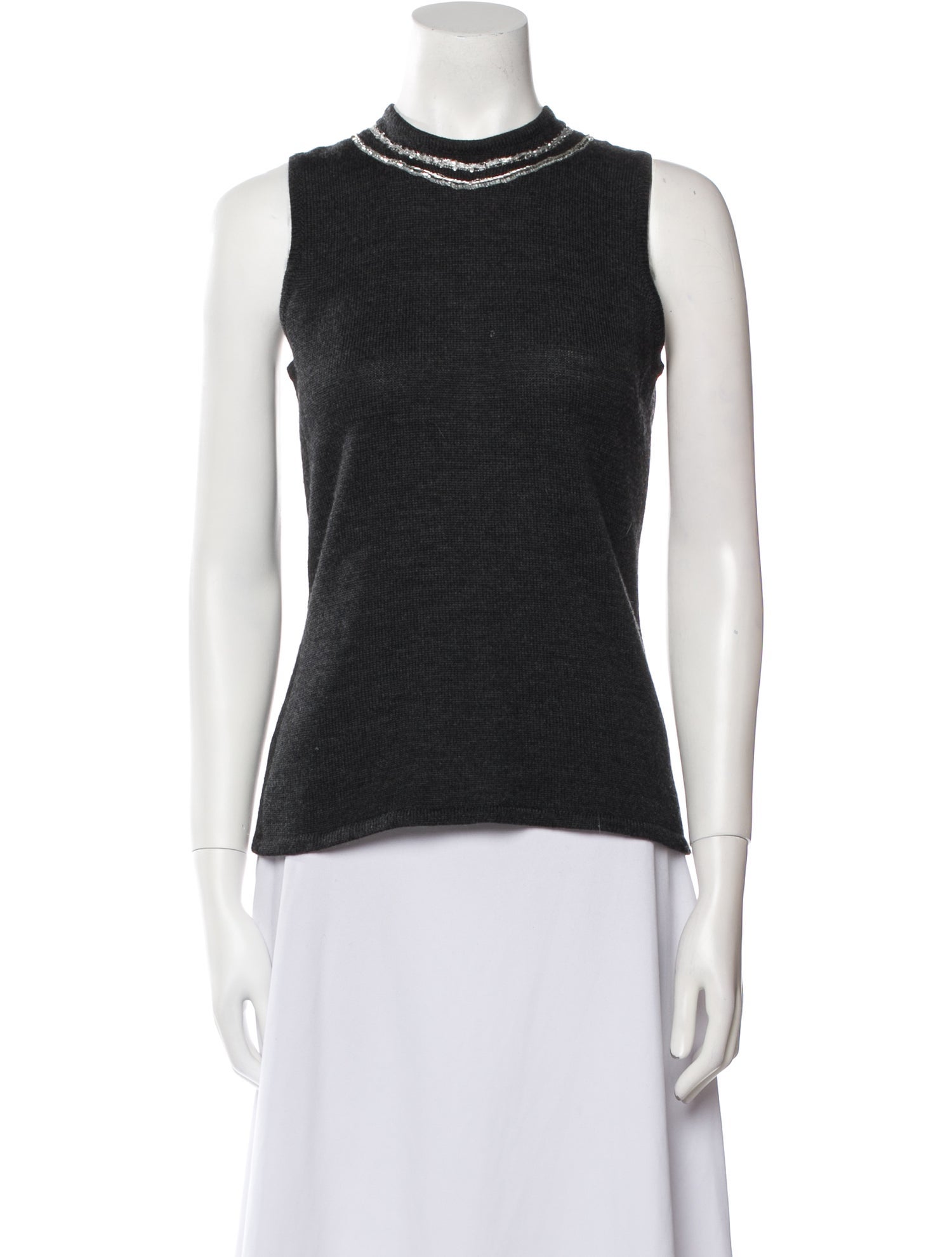 Zang Toi Silk Mock Neck Top