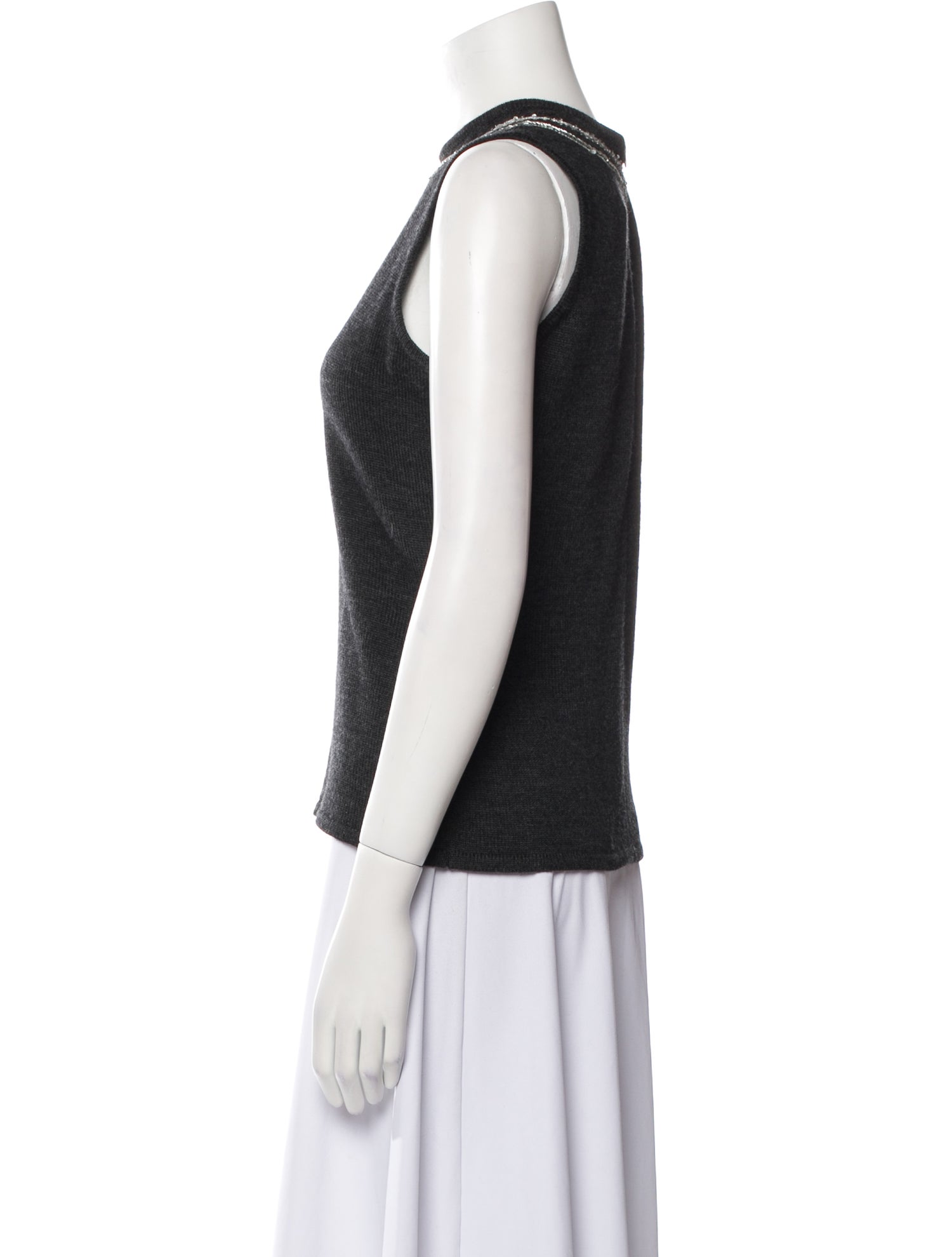 Zang Toi Silk Mock Neck Top