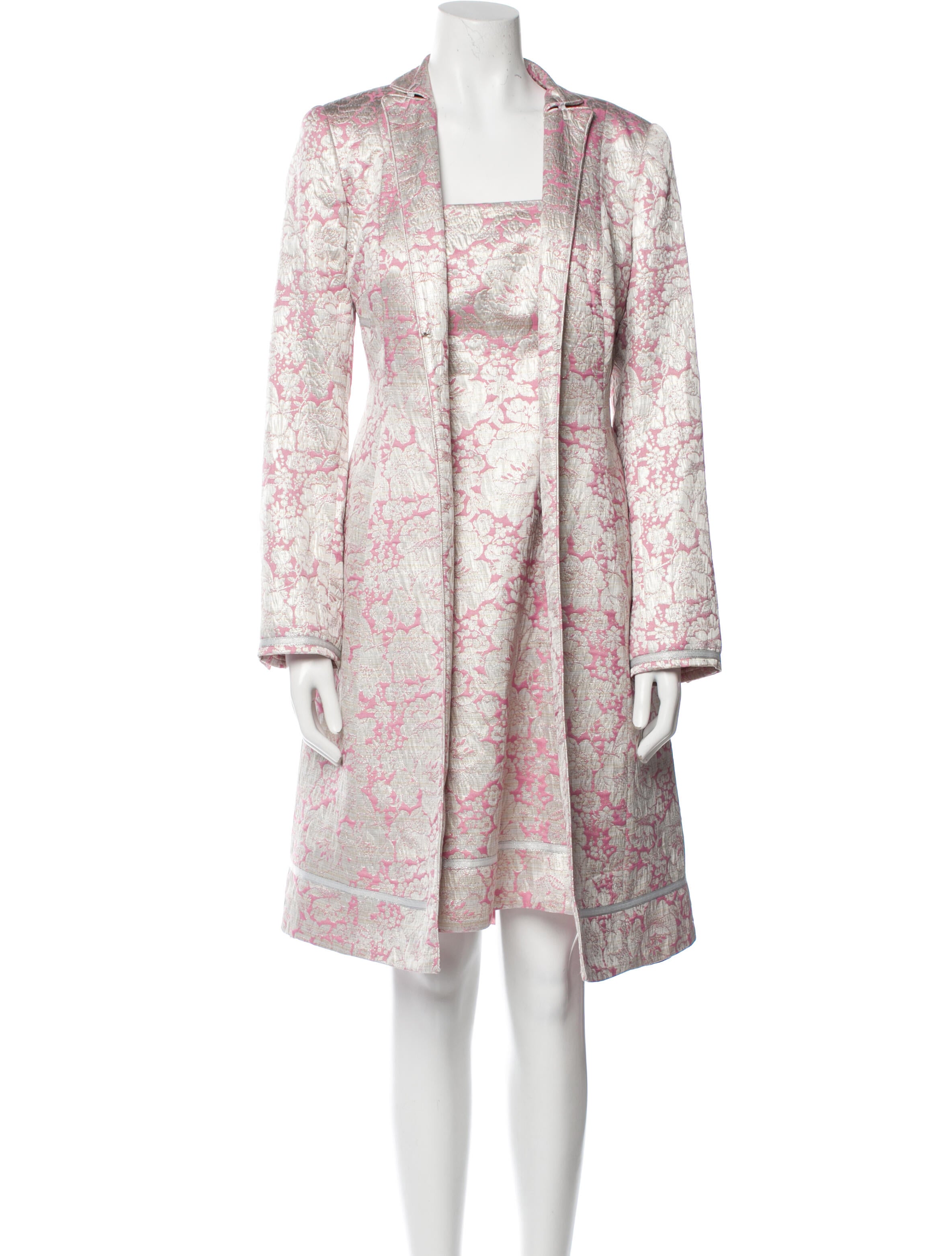 Zang Toi Wool Floral Print Dress Set