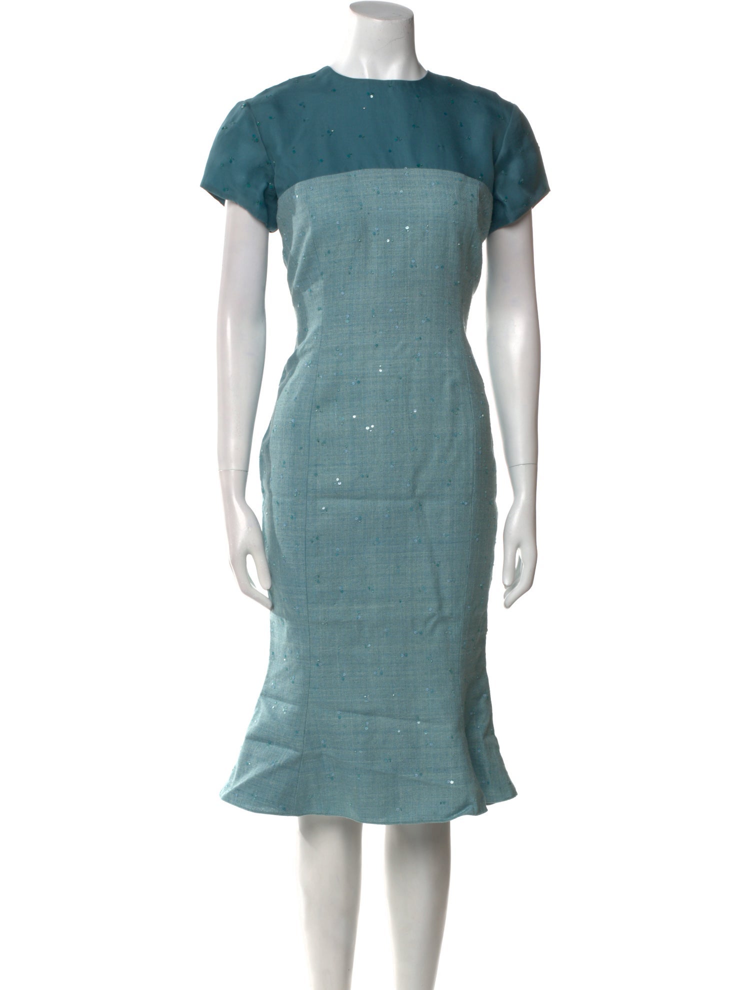 Zang Toi Crew Neck Midi Length Dress