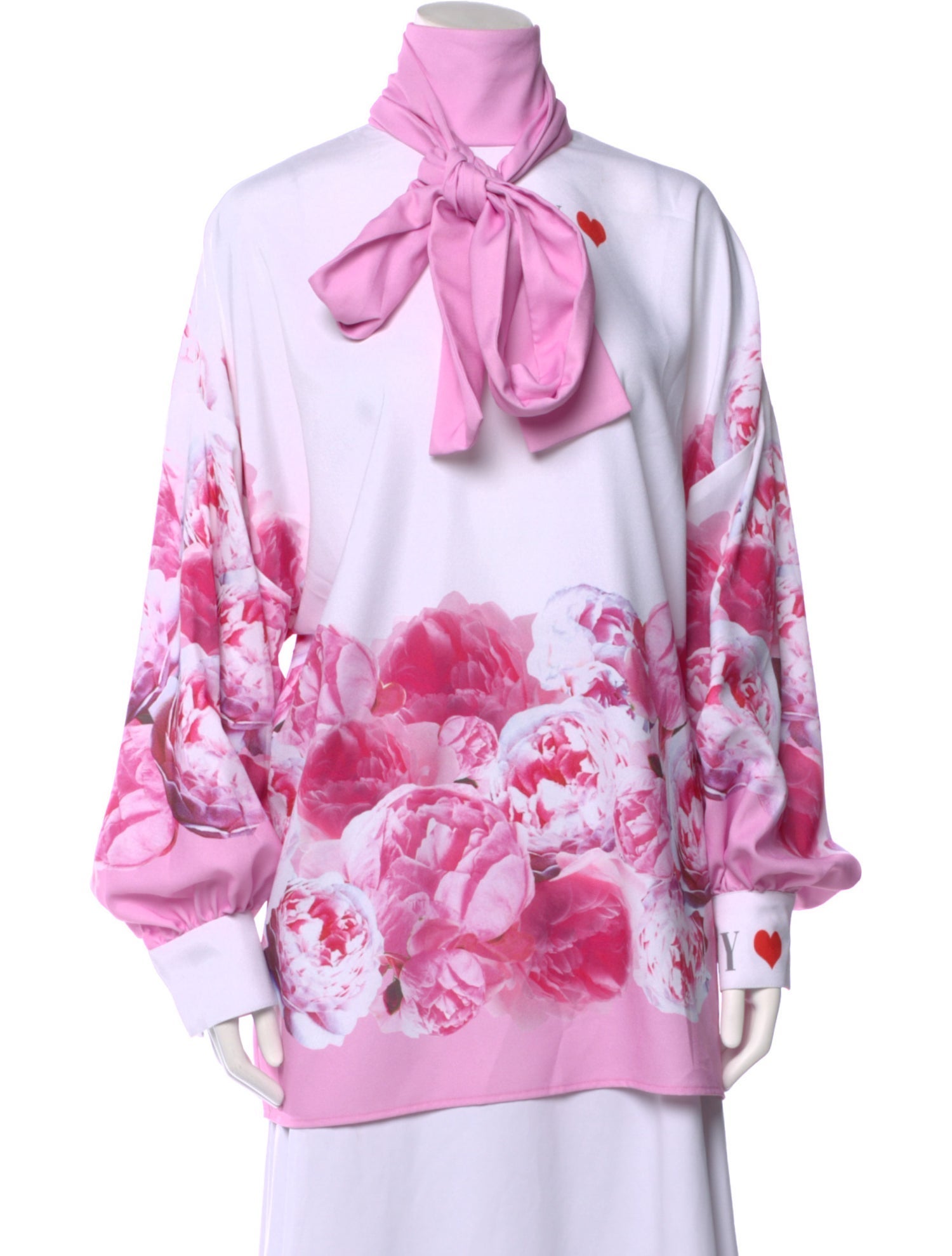 Zang Toi Floral Print V-Neck Sweatshirt w/ Tags