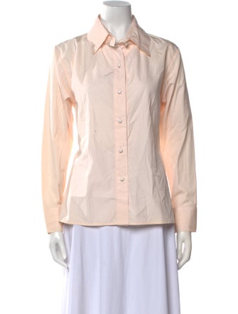 Zang Toi Silk Long Sleeve Button-Up Top