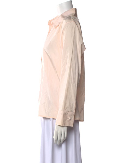 Zang Toi Silk Long Sleeve Button-Up Top