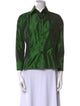 Zang Toi Silk Printed Button-Up Top