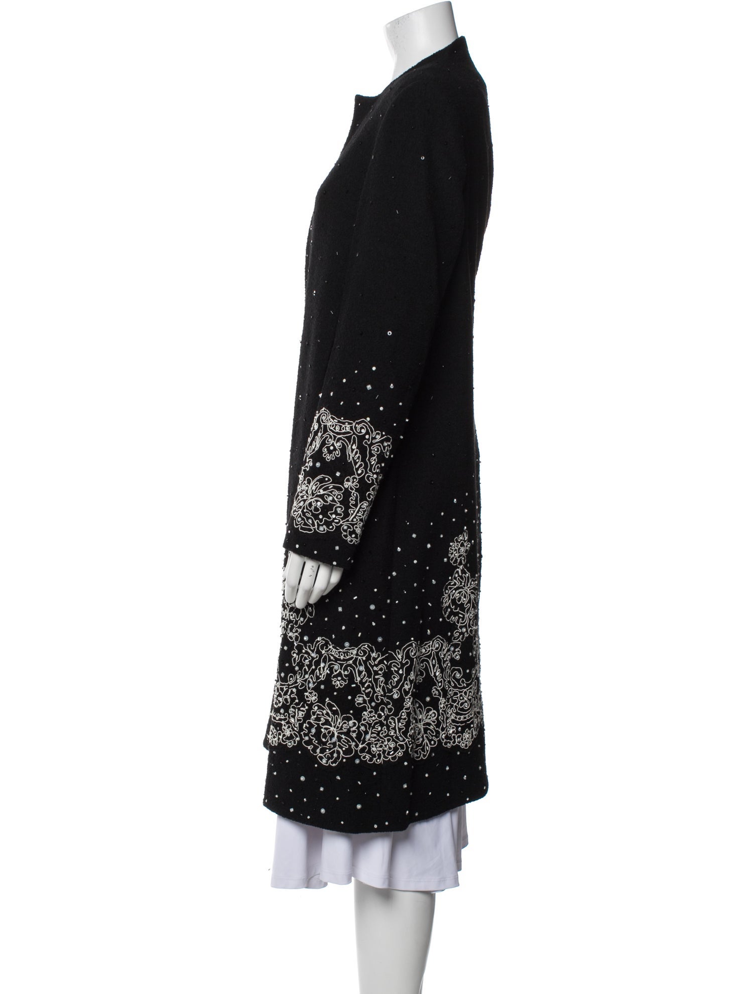 Zang Toi Wool Graphic Print Coat