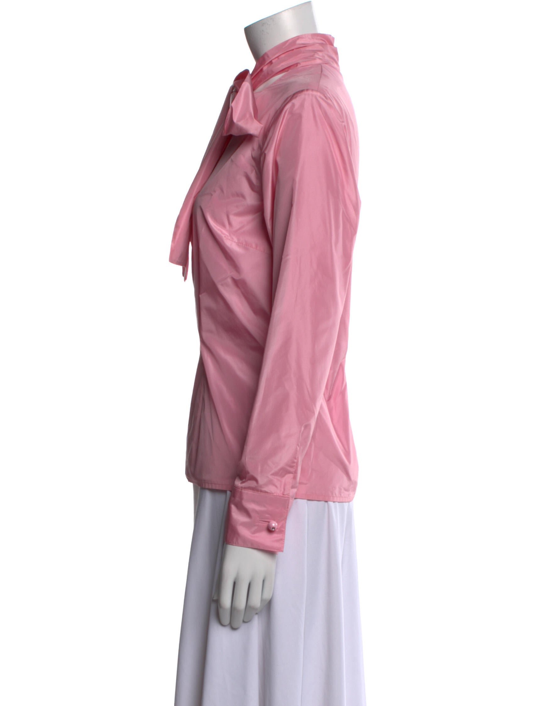 Zang Toi Silk Mock Neck Blouse