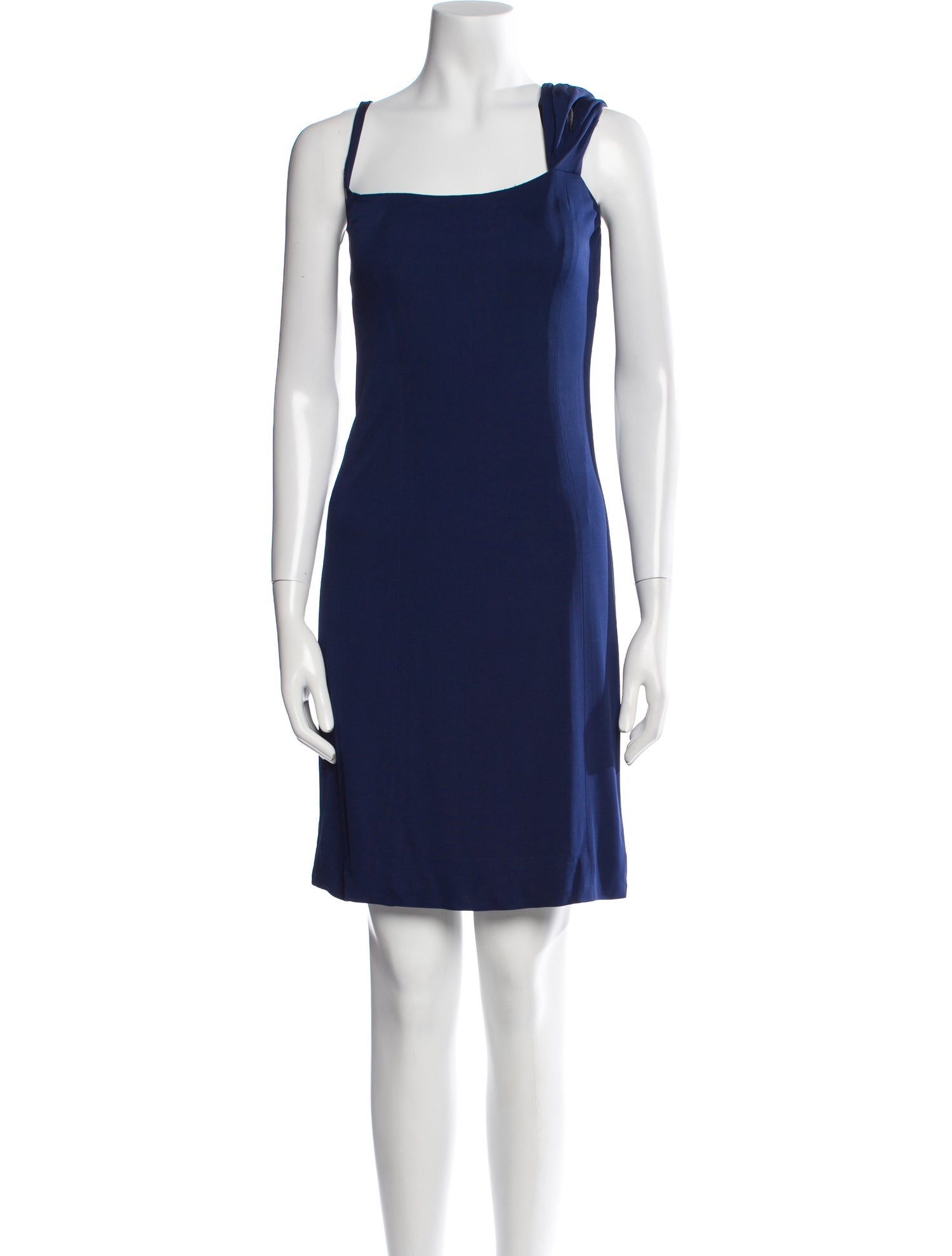 Zang Toi Square Neckline Mini Dress