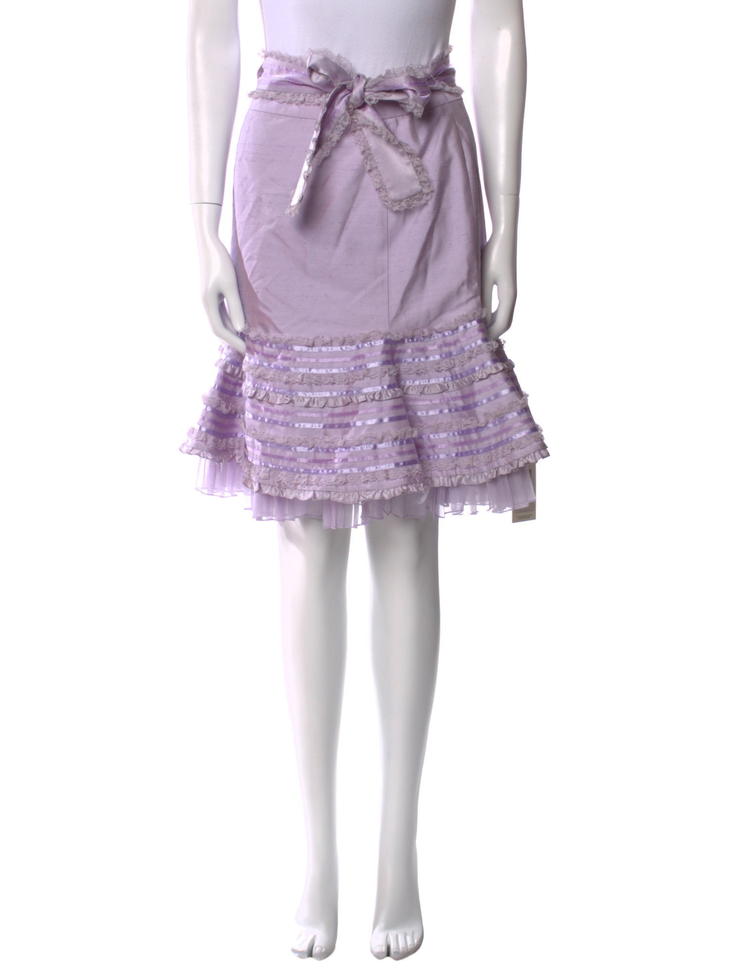 Zang Toi Silk Knee-Length Skirt