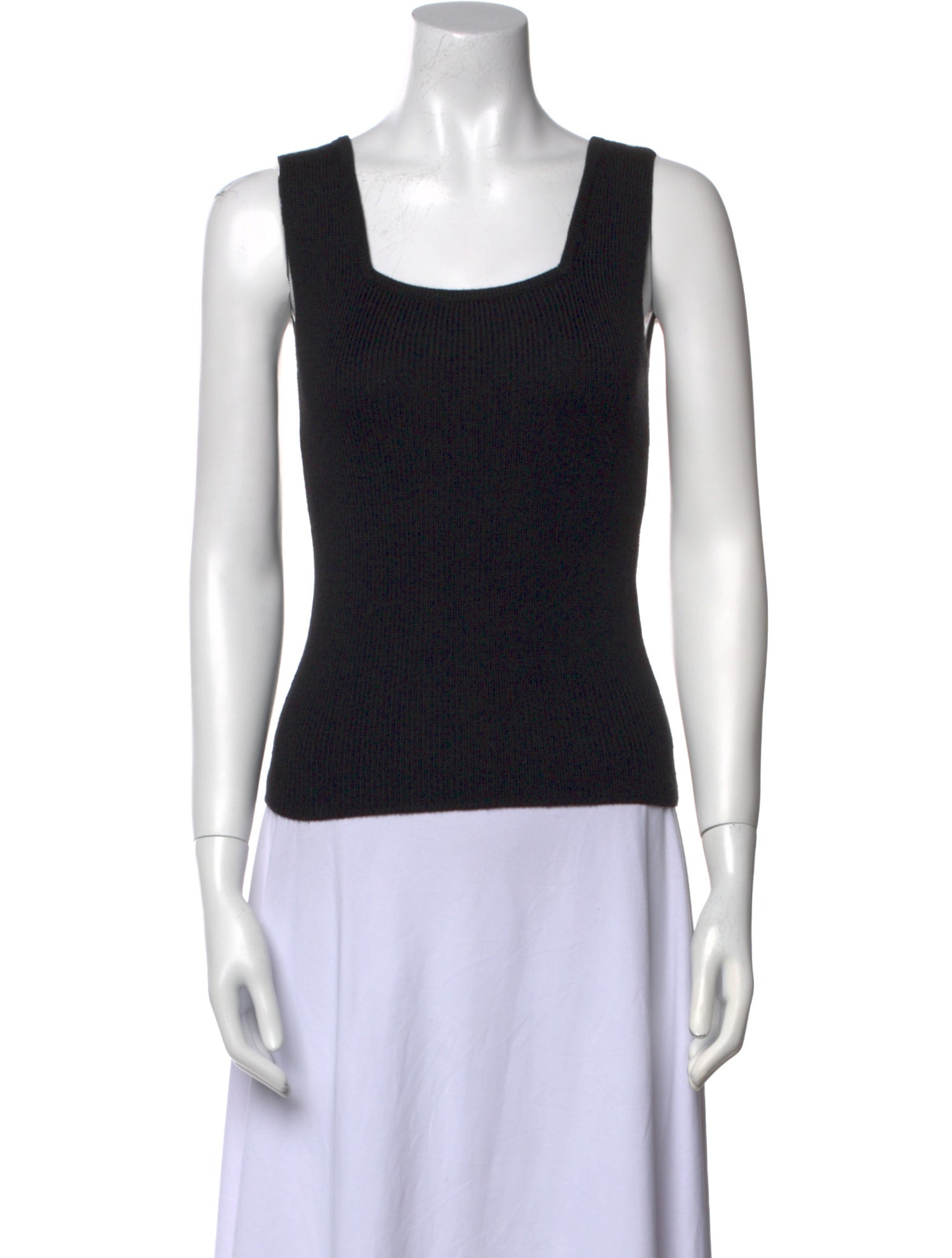 Zang Toi Wool Square Neckline Top