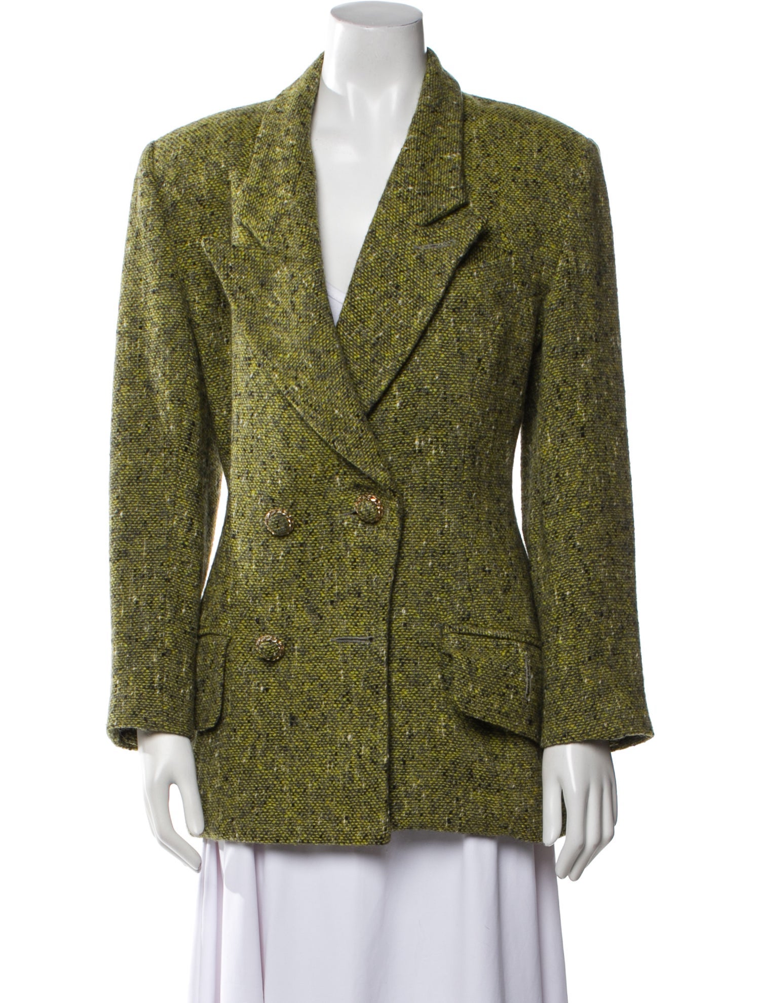 Zang Toi Wool Tweed Pattern Blazer
