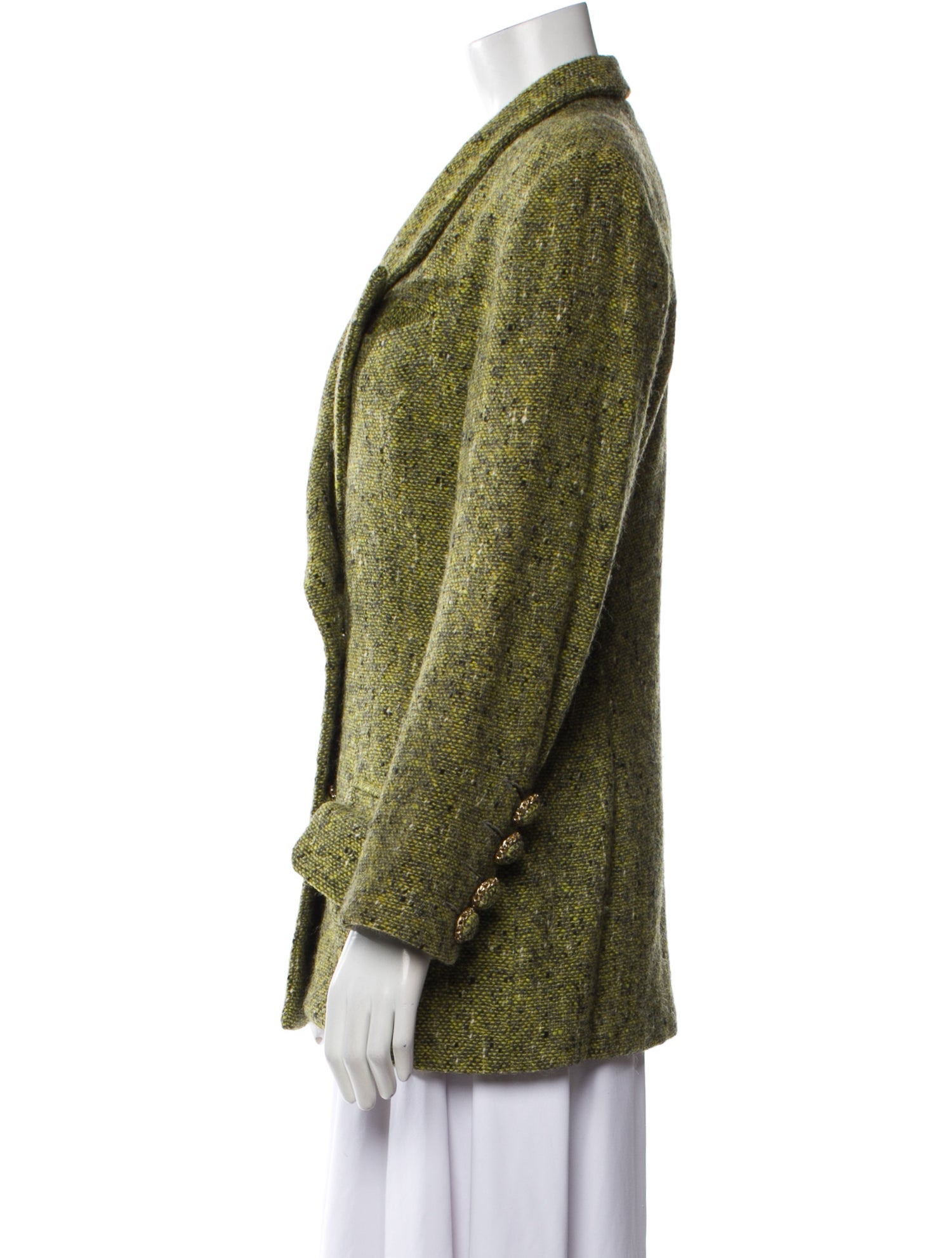 Zang Toi Wool Tweed Pattern Blazer