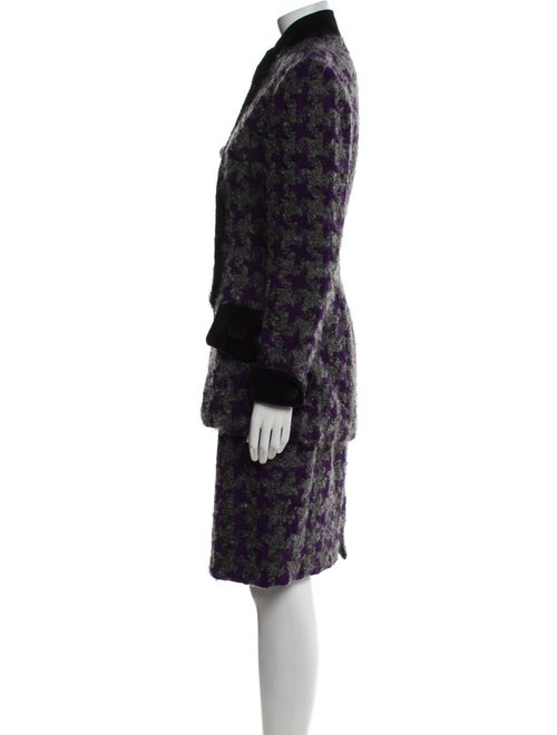 Zang Toi Wool Printed Skirt Suit