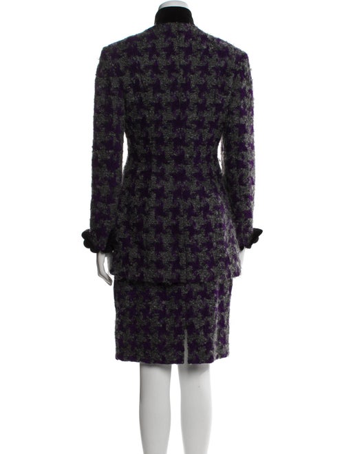 Zang Toi Wool Printed Skirt Suit