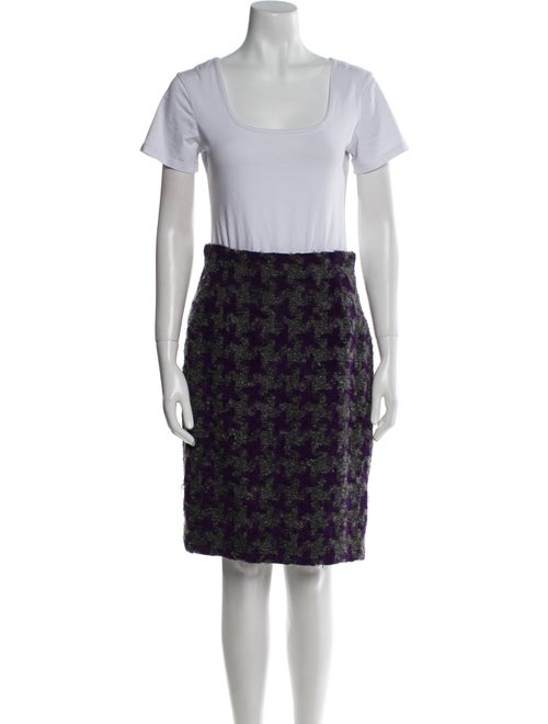 Zang Toi Wool Printed Skirt Suit