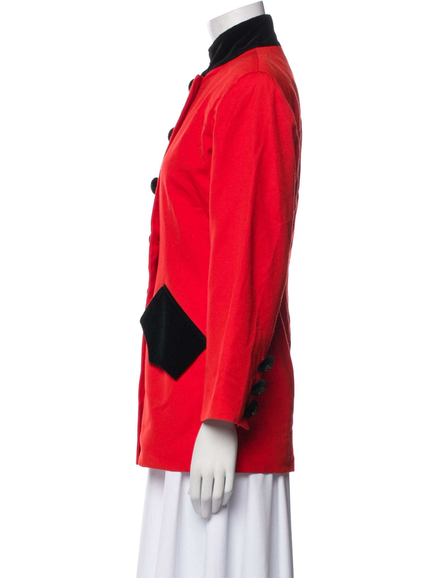 Zang Toi Wool Colorblock Pattern Evening Jacket