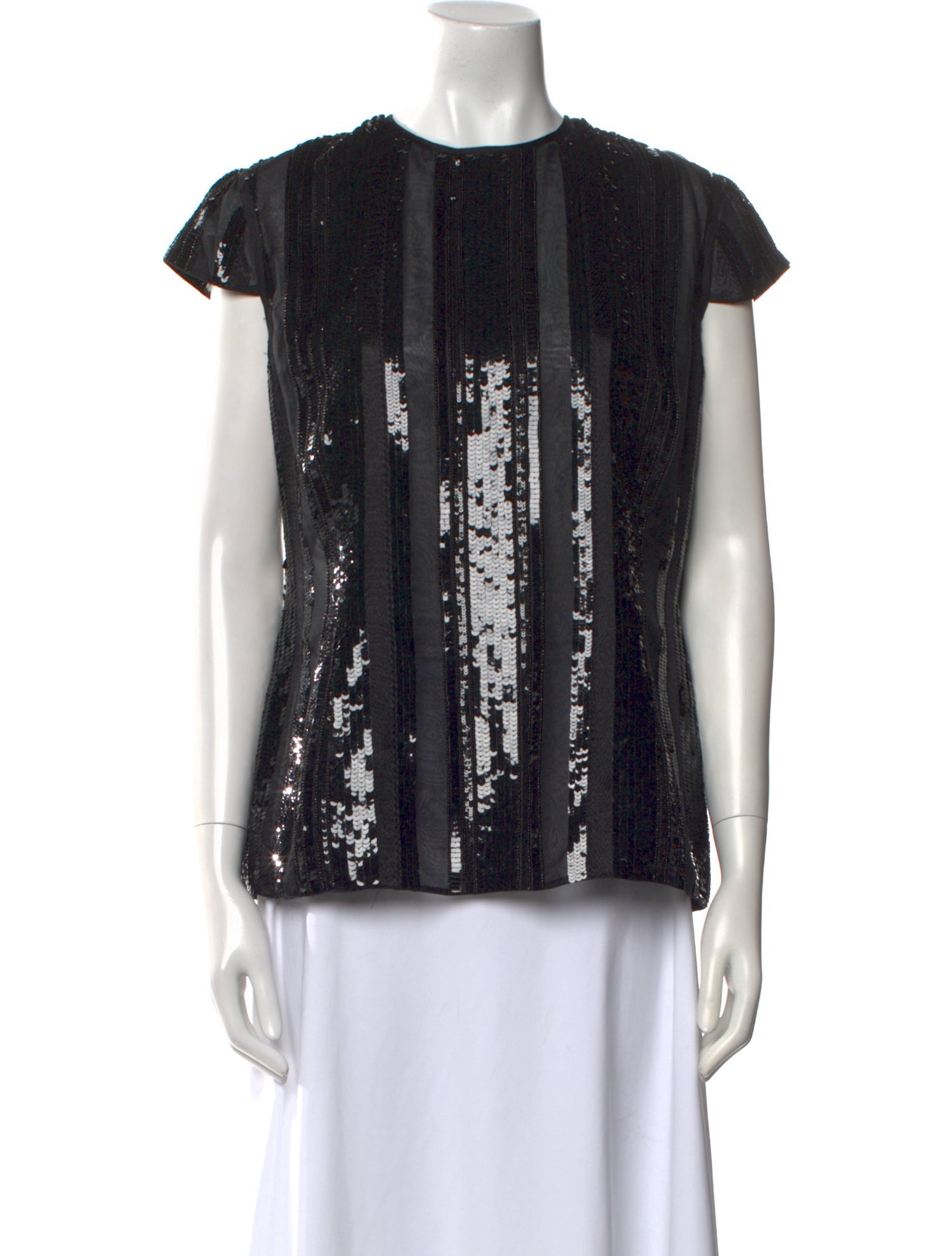 Zang Toi Silk Crew Neck Blouse