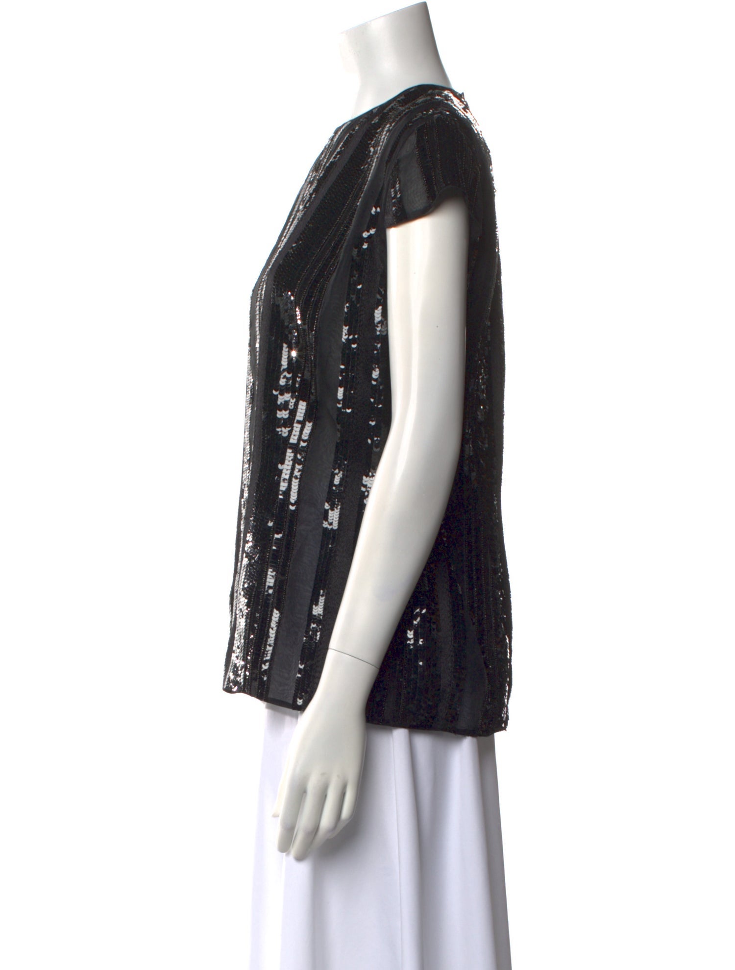 Zang Toi Silk Crew Neck Blouse