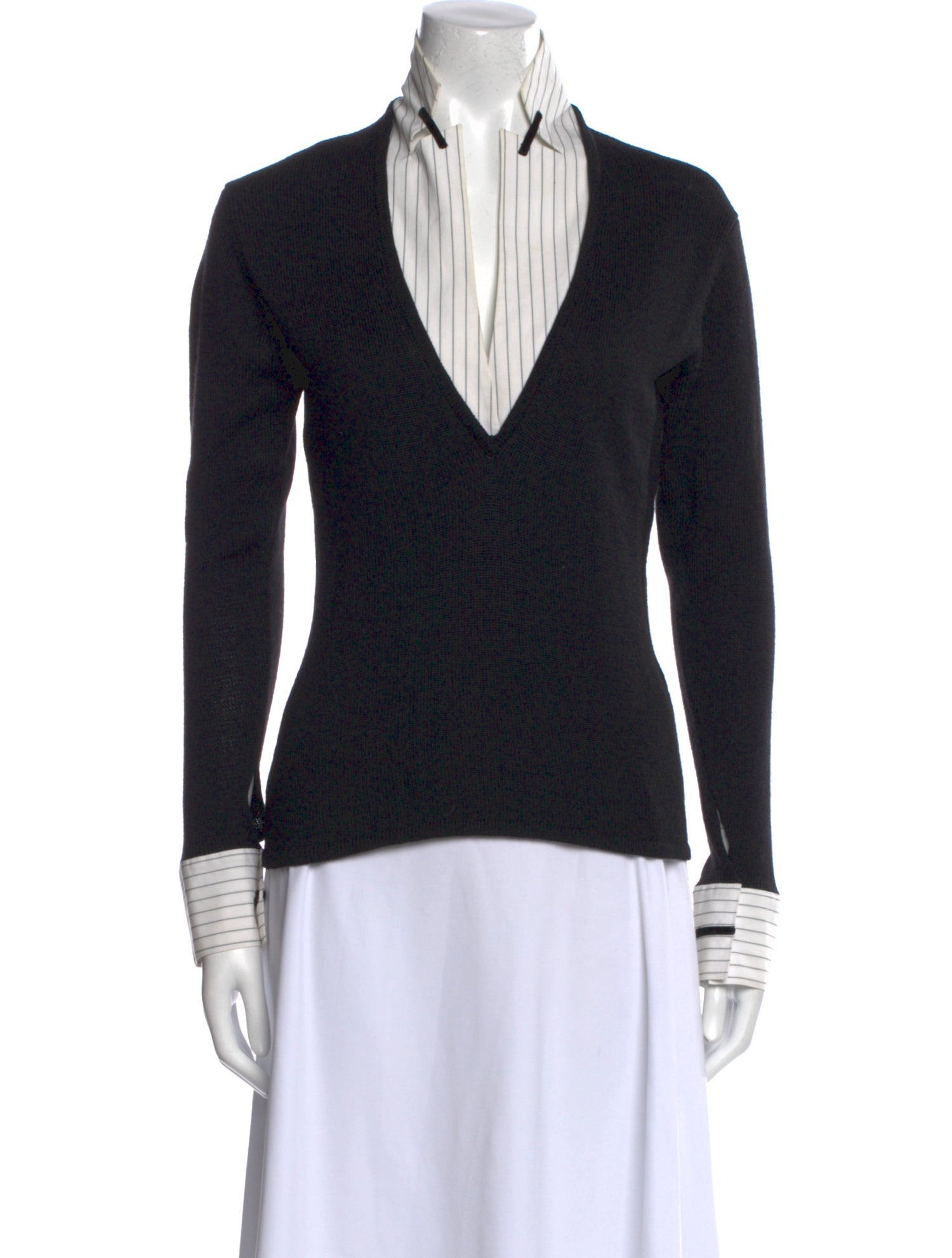 Zang Toi Wool V-Neck Top