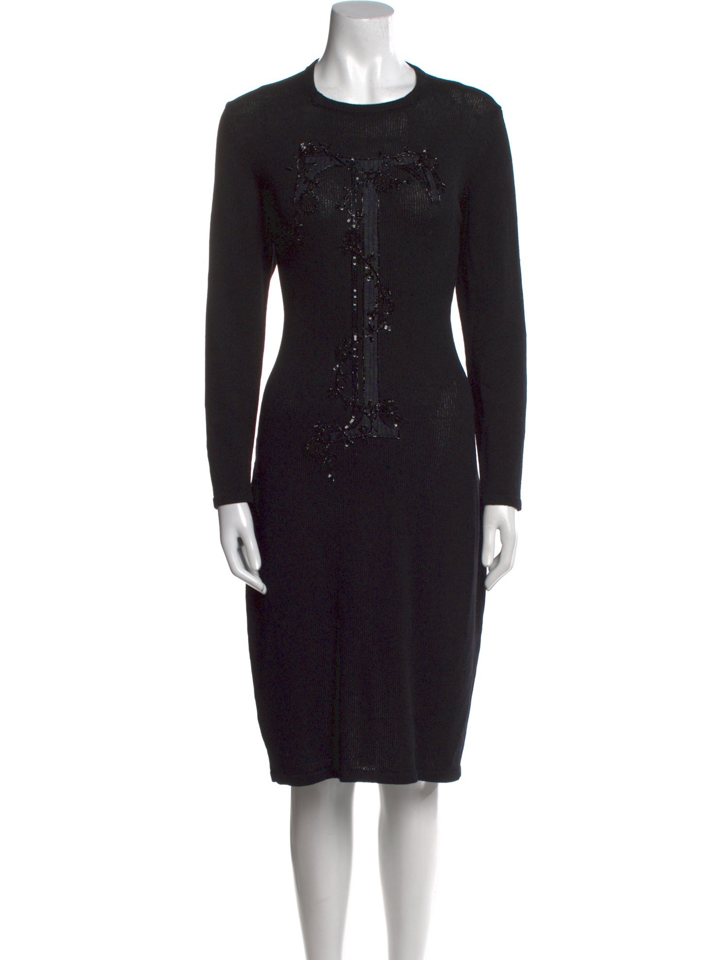 Zang Toi Crew Neck Midi Length Dress