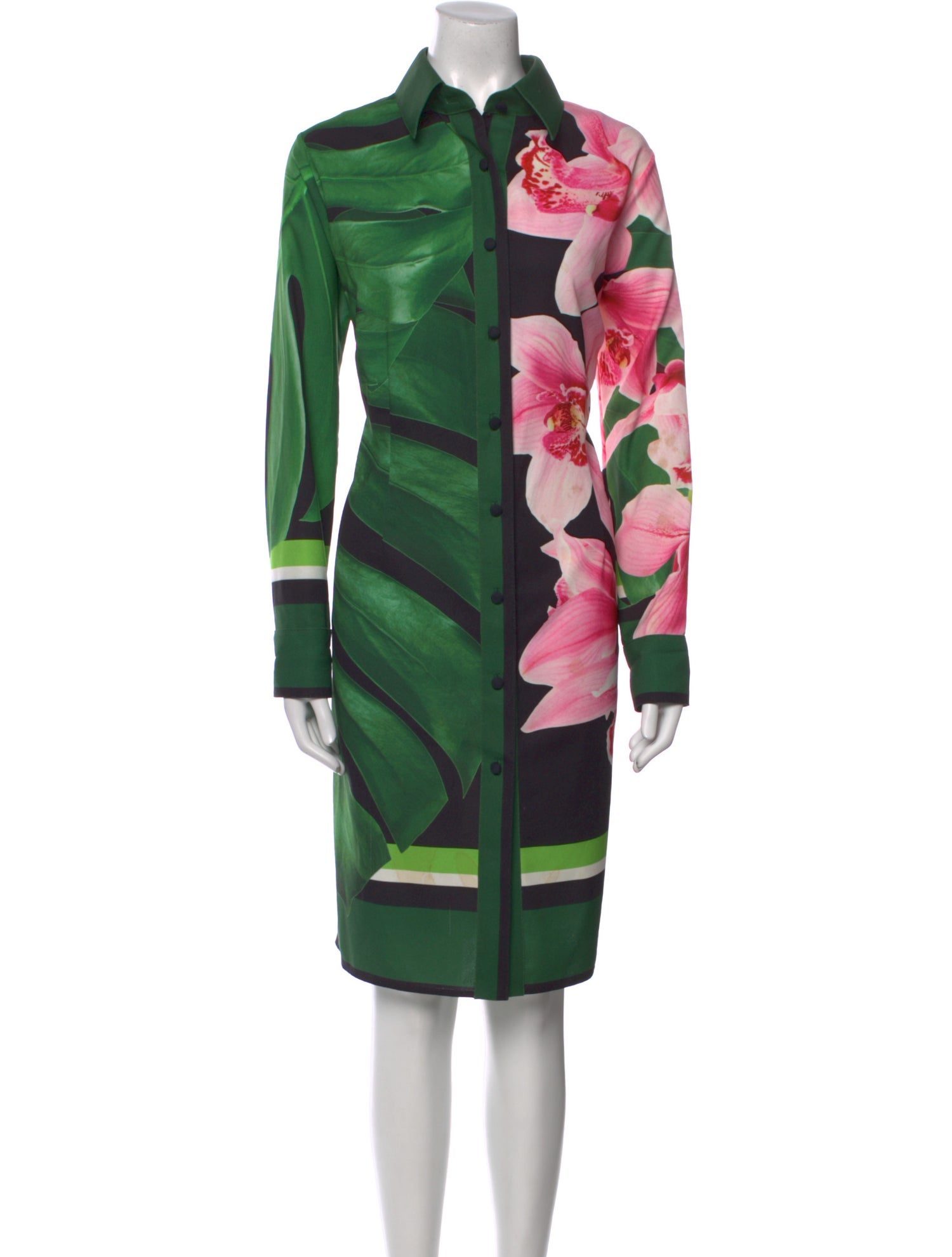 Zang Toi Printed Knee-Length Dress