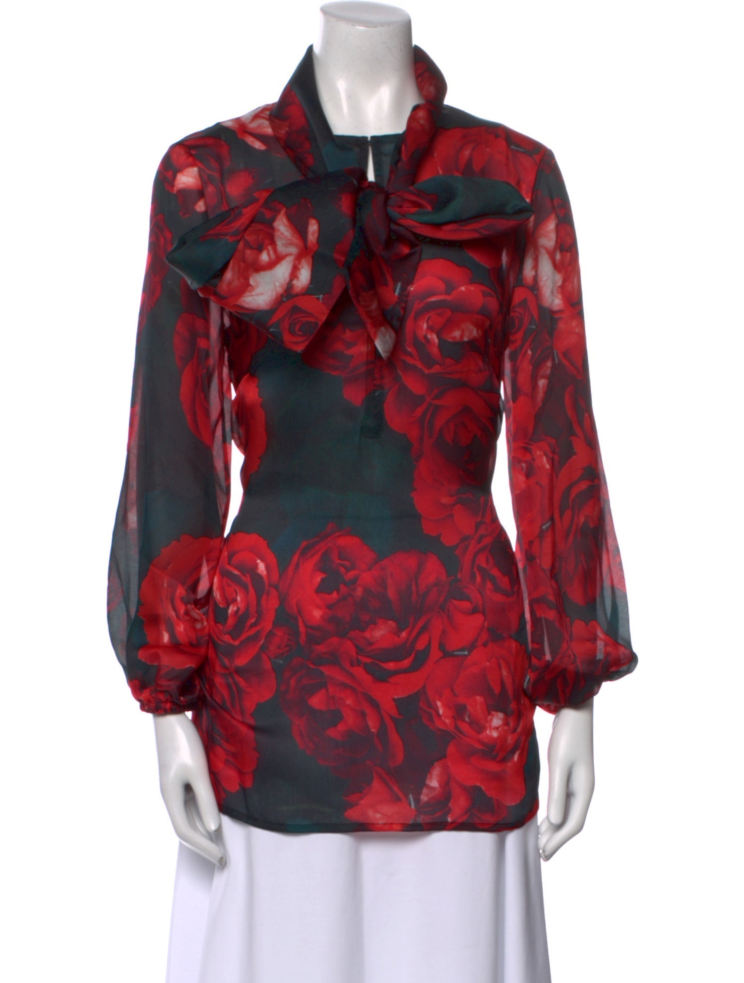 Zang Toi Silk Floral Print Blouse