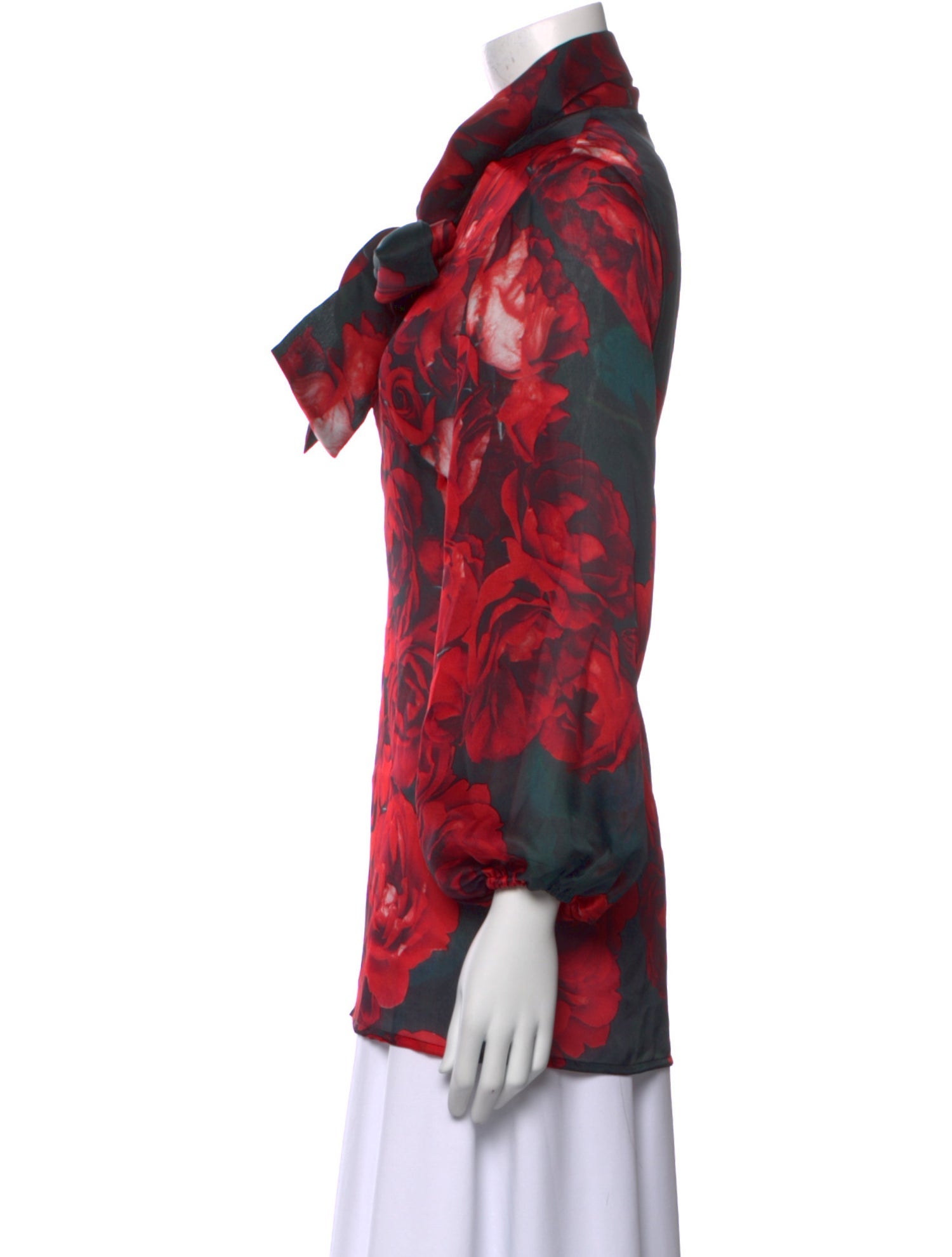 Zang Toi Silk Floral Print Blouse