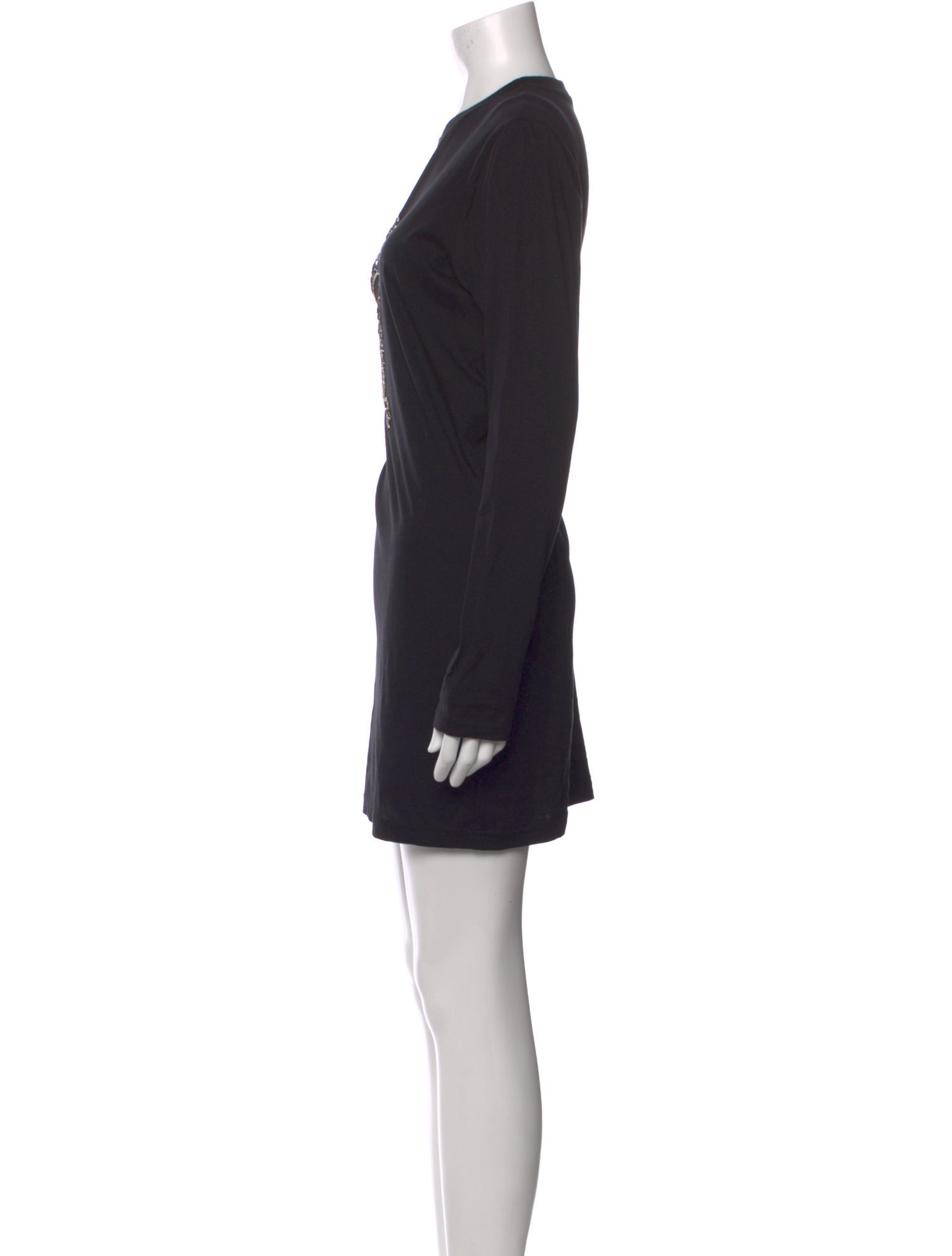 Zang Toi Crew Neck Mini Dress