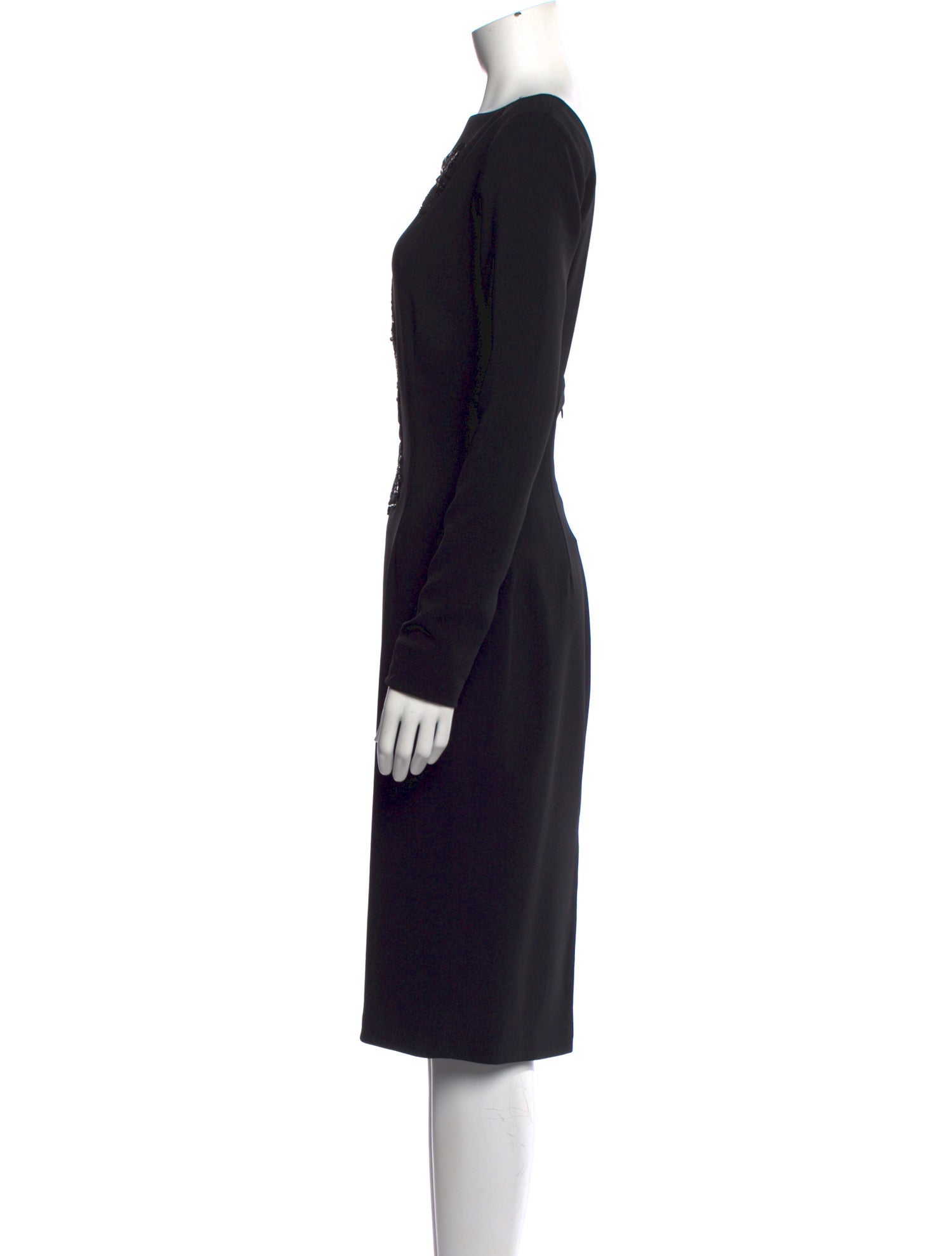 Zang Toi Bateau Neckline Knee-Length Dress