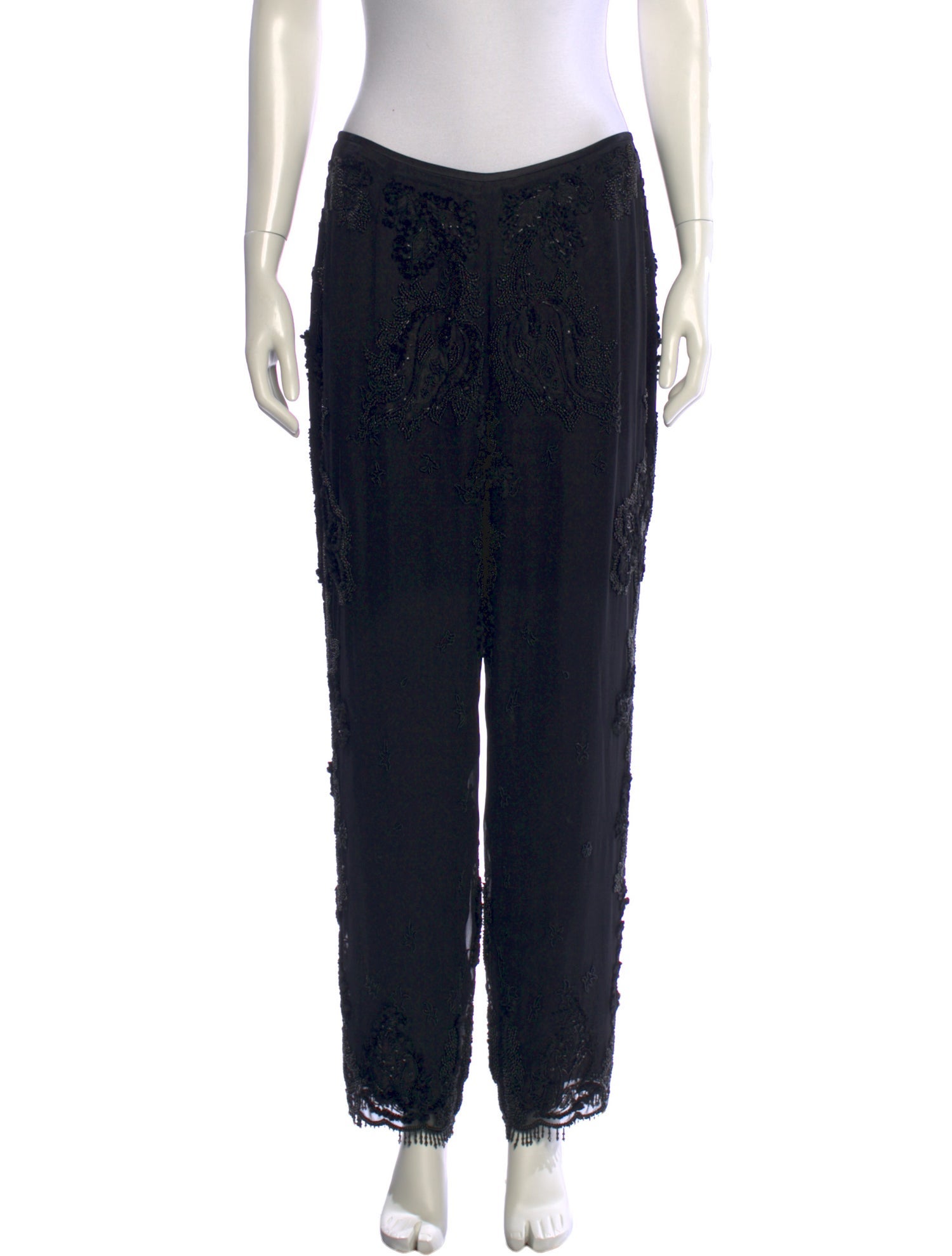 Zang Toi Silk Straight Leg Pants