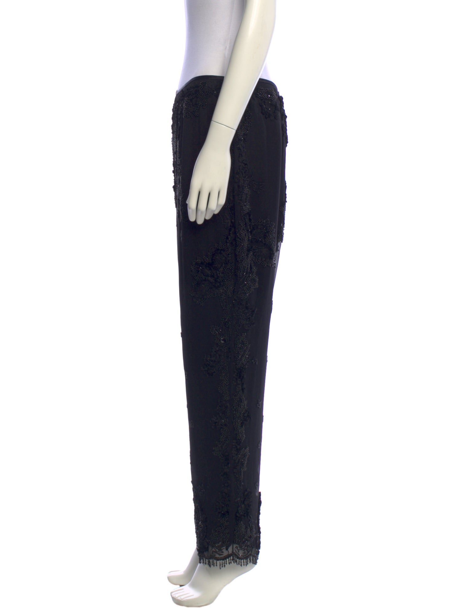 Zang Toi Silk Straight Leg Pants