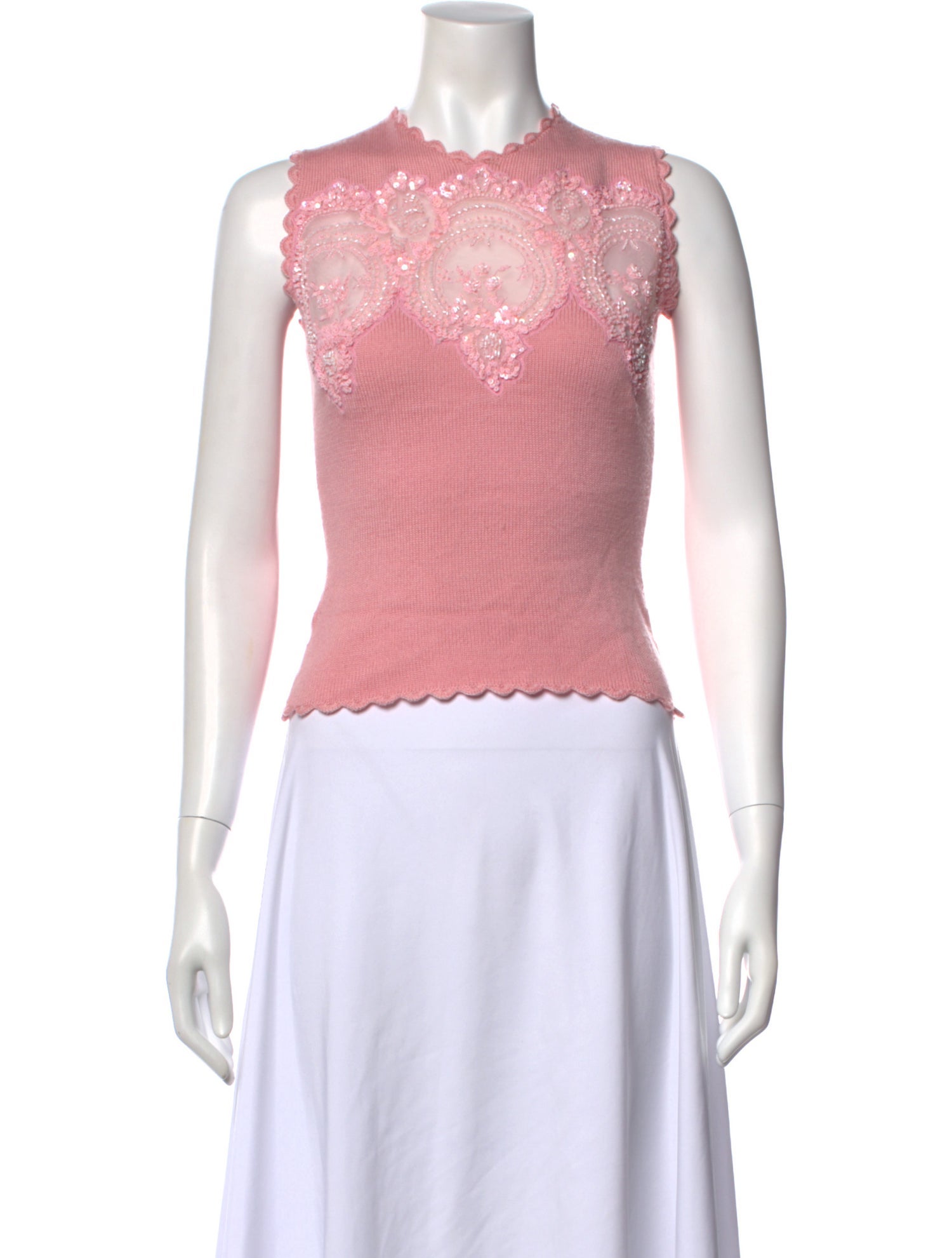 Zang Toi Mock Neck Sleeveless Top