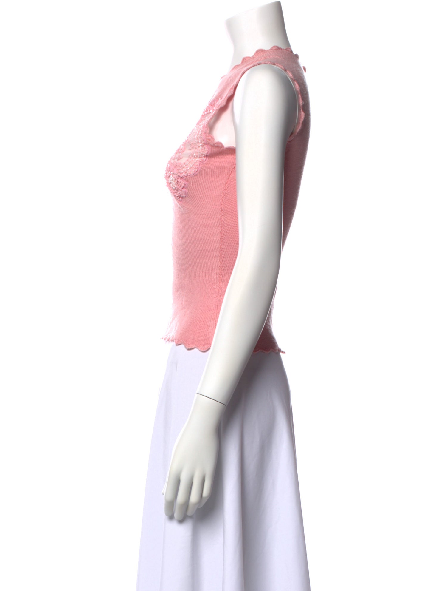 Zang Toi Mock Neck Sleeveless Top