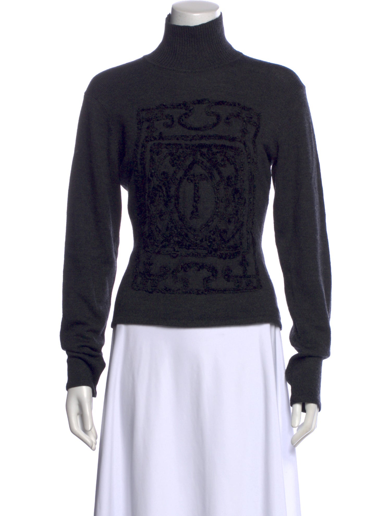 Zang Toi Wool Graphic Print Sweater