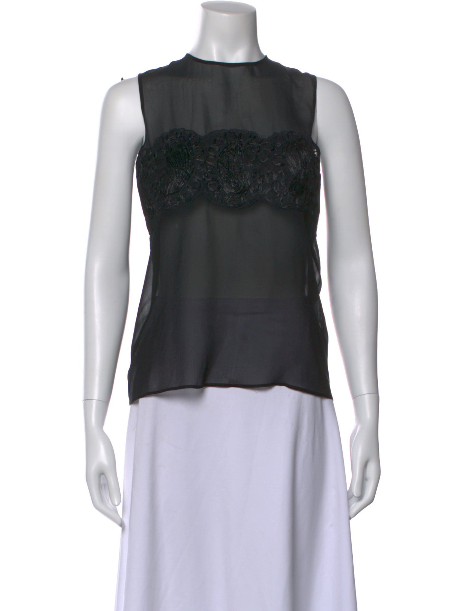 Zang Toi Silk Mock Neck Top