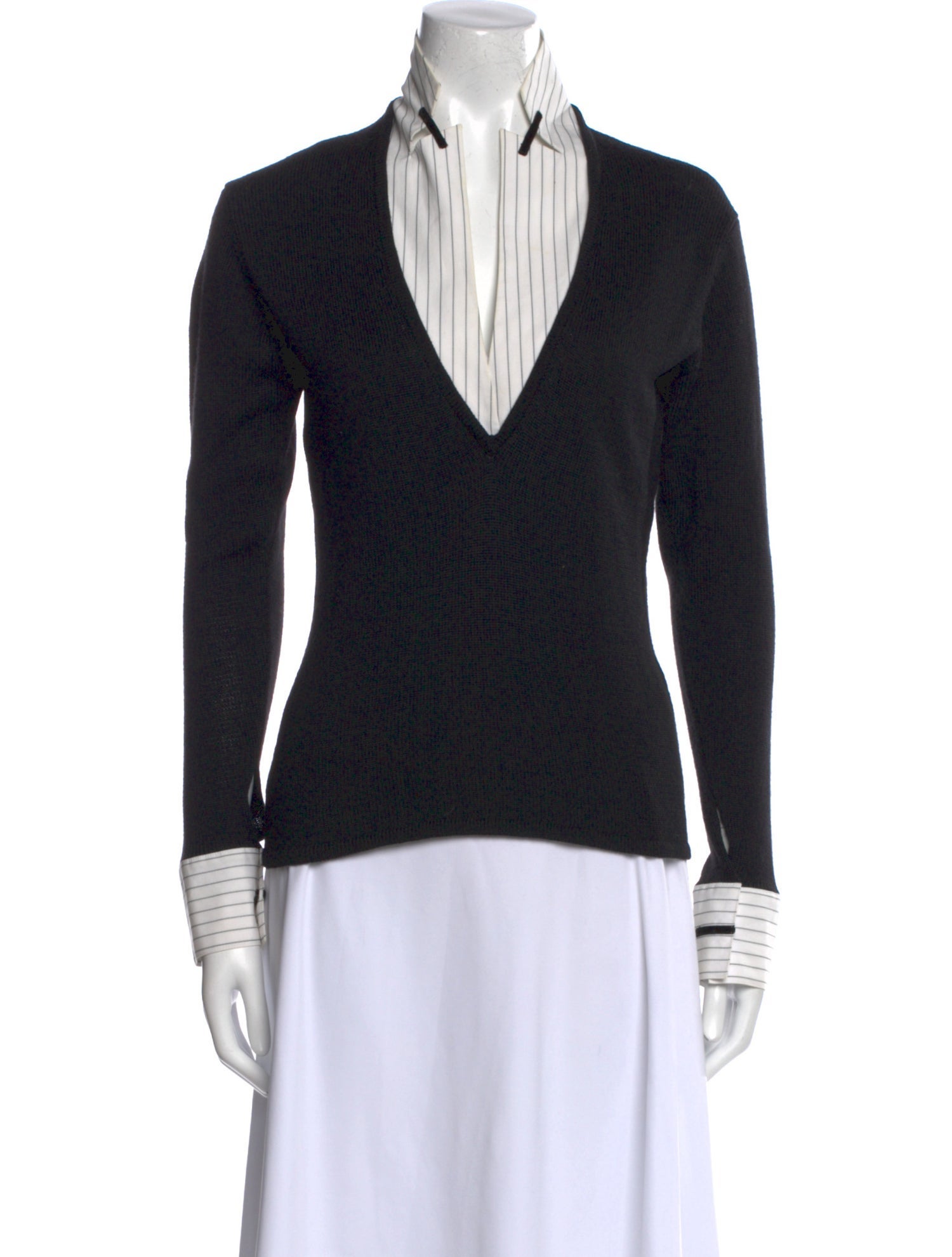 Zang Toi Wool V-Neck Top