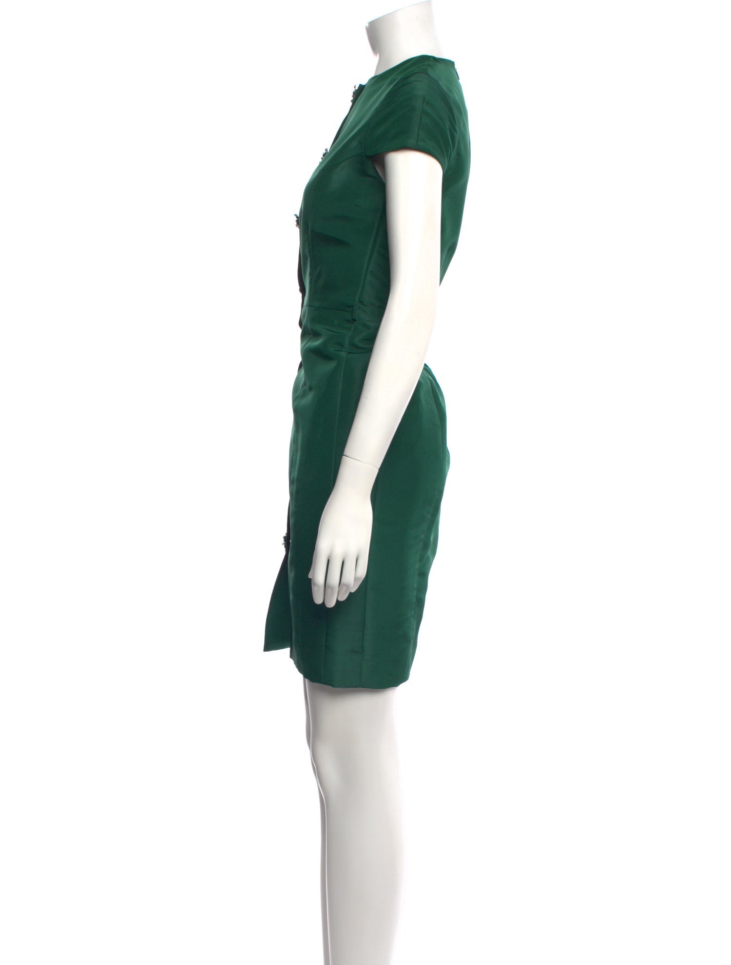 Zang Toi Crew Neck Mini Dress