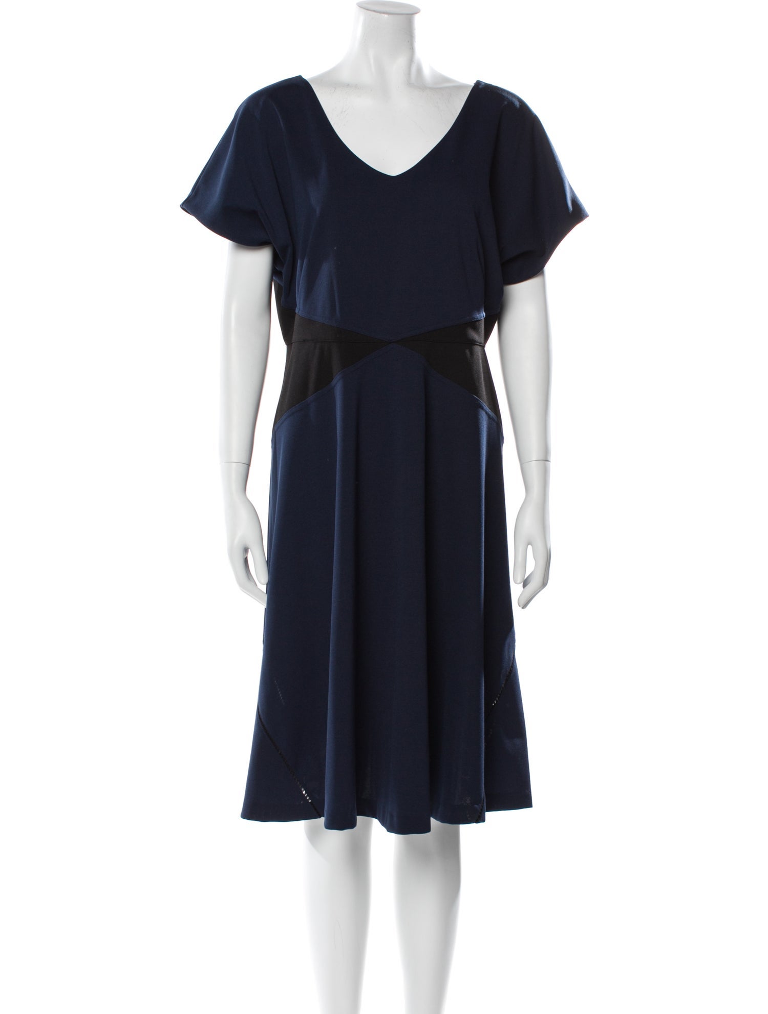 Isabel Toledo V-Neck Knee-Length Dress w/ Tags