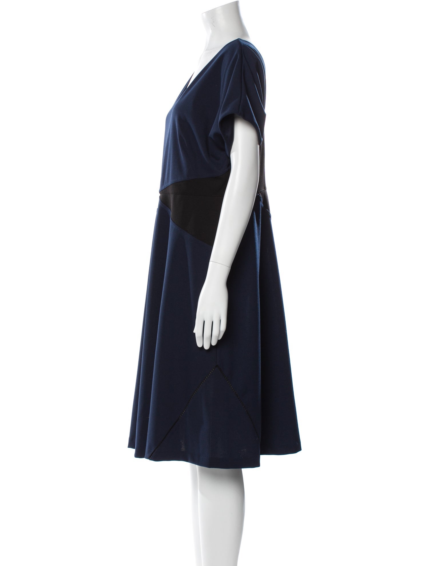 Isabel Toledo V-Neck Knee-Length Dress w/ Tags