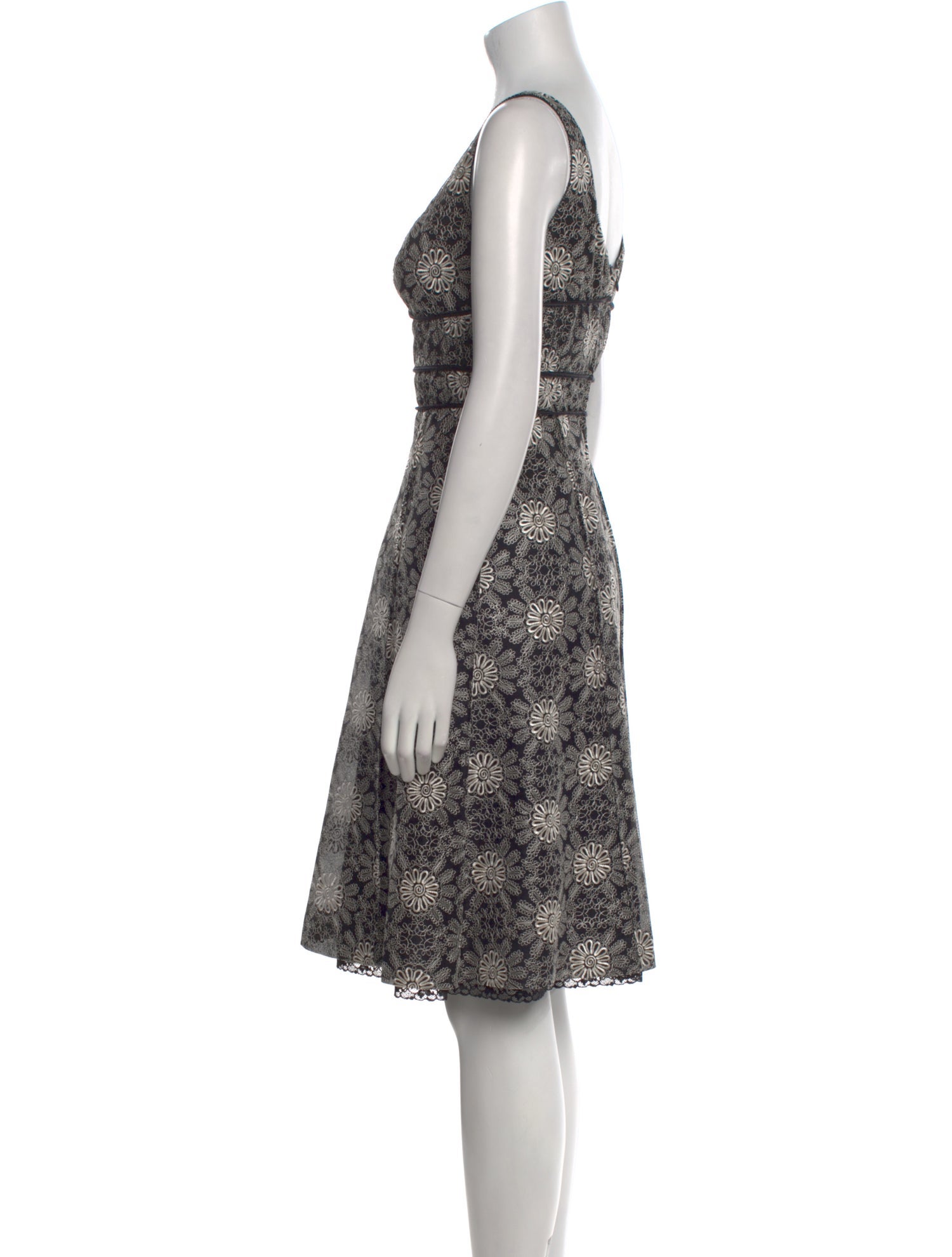 Isabel Toledo Printed Knee-Length Dress