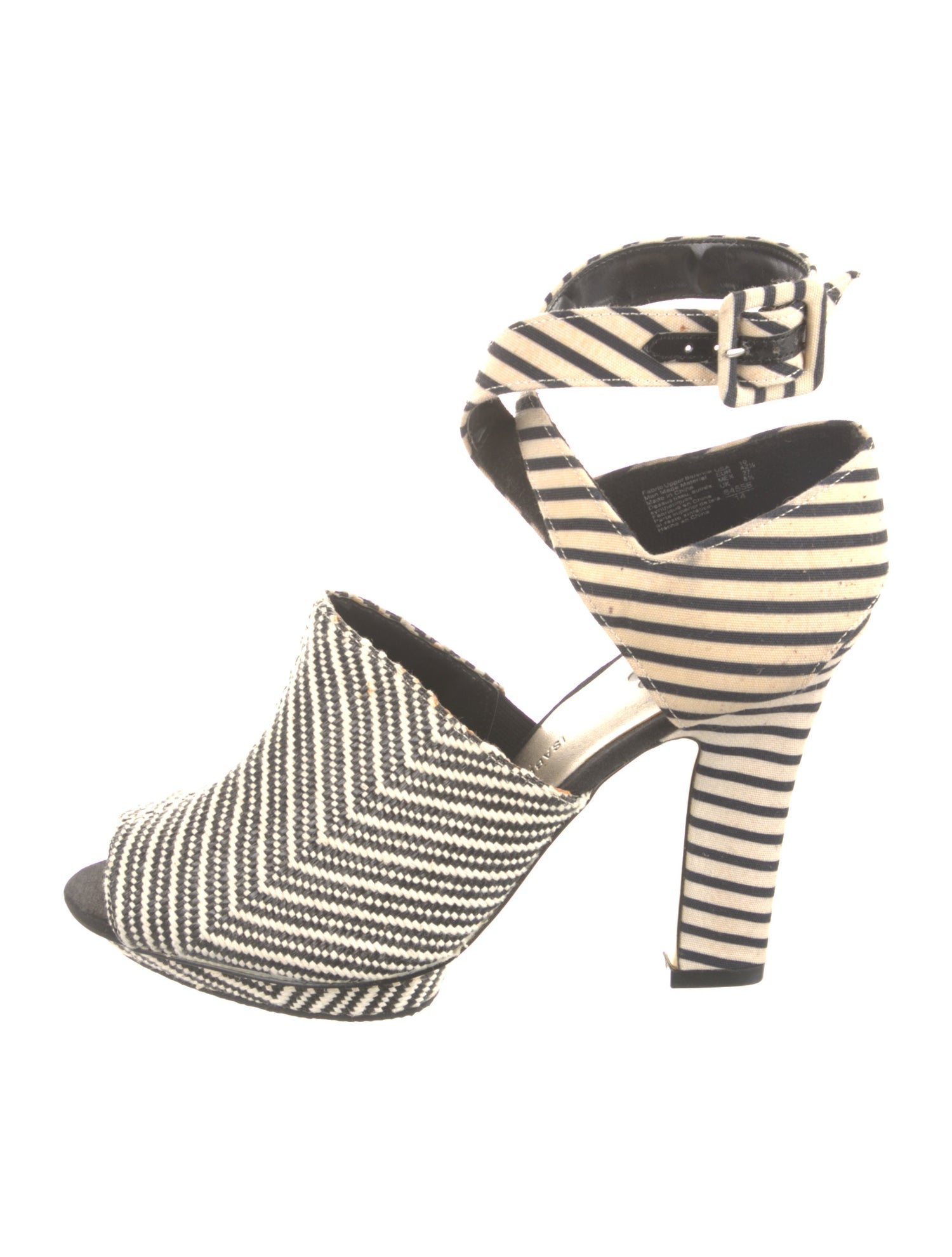 Isabel Toledo Striped D'Orsay Pumps