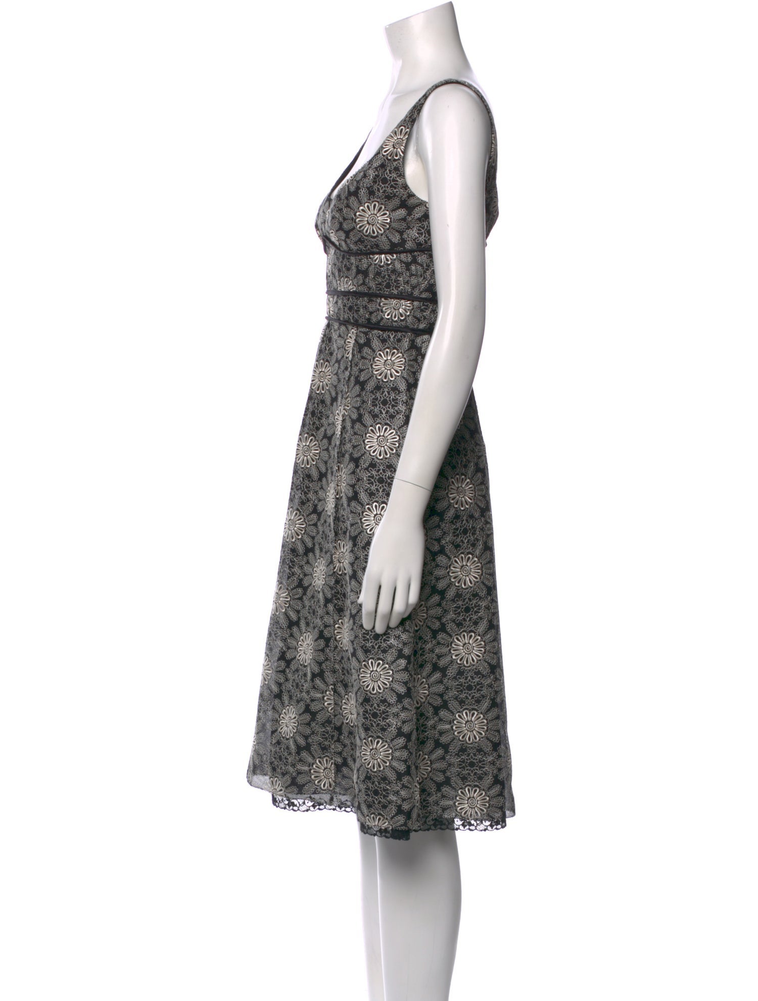 Isabel Toledo Printed Knee-Length Dress