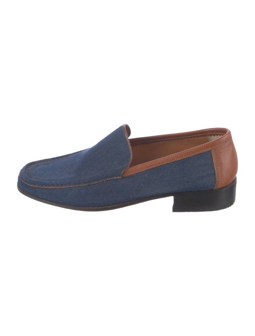 Artioli Denim Colorblock Pattern Loafers