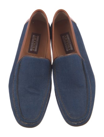 Artioli Denim Colorblock Pattern Loafers
