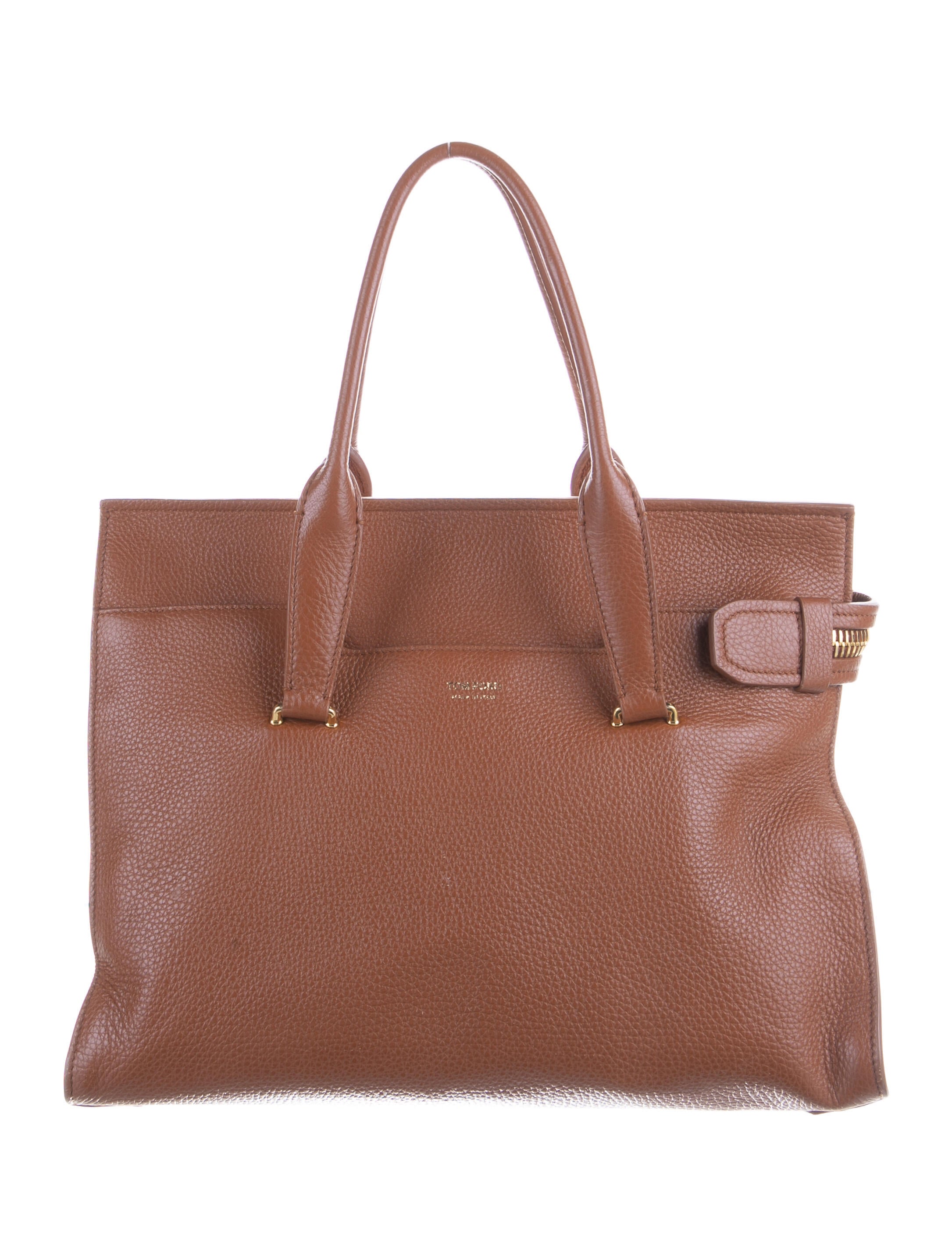 Burberry House Check Accent Leather Handle Bag Burgundy Handle Bags, Handbags BUR303952