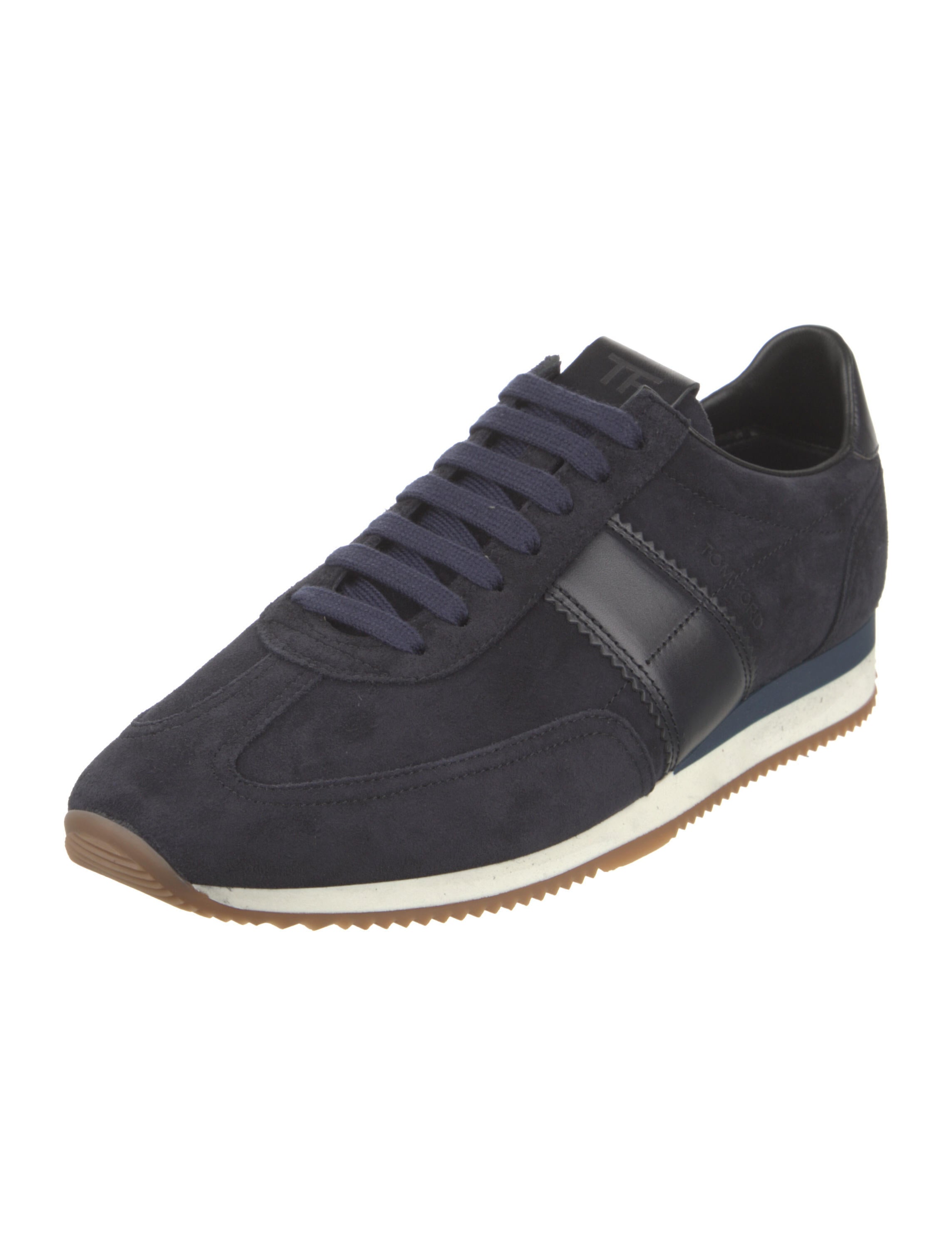TOM FORD 26S SNEAKERS IN BLACK SUEDE AND CALFSKIN main image 0