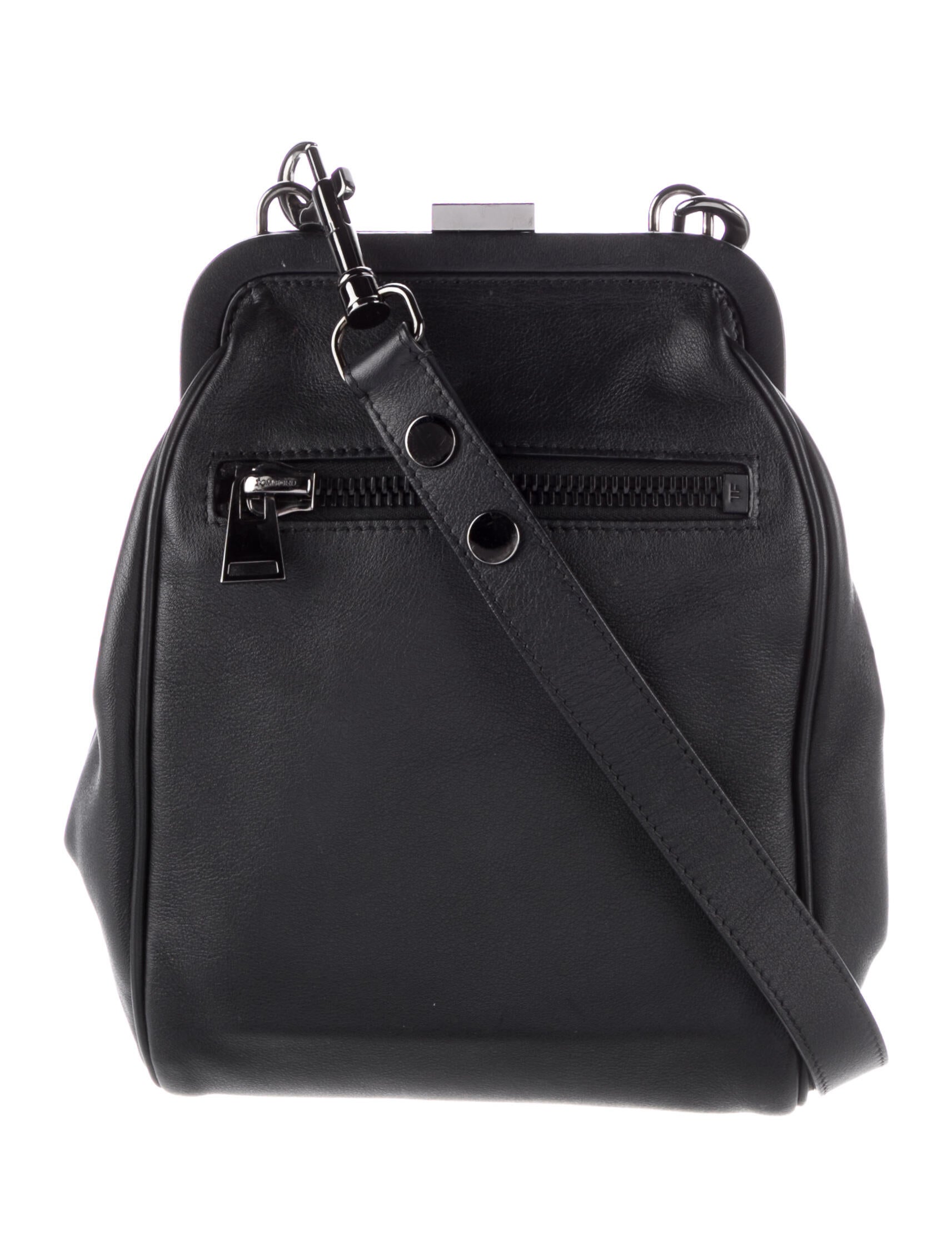 Tom Ford Leather Shoulder Bag Black Shoulder Bags, Handbags