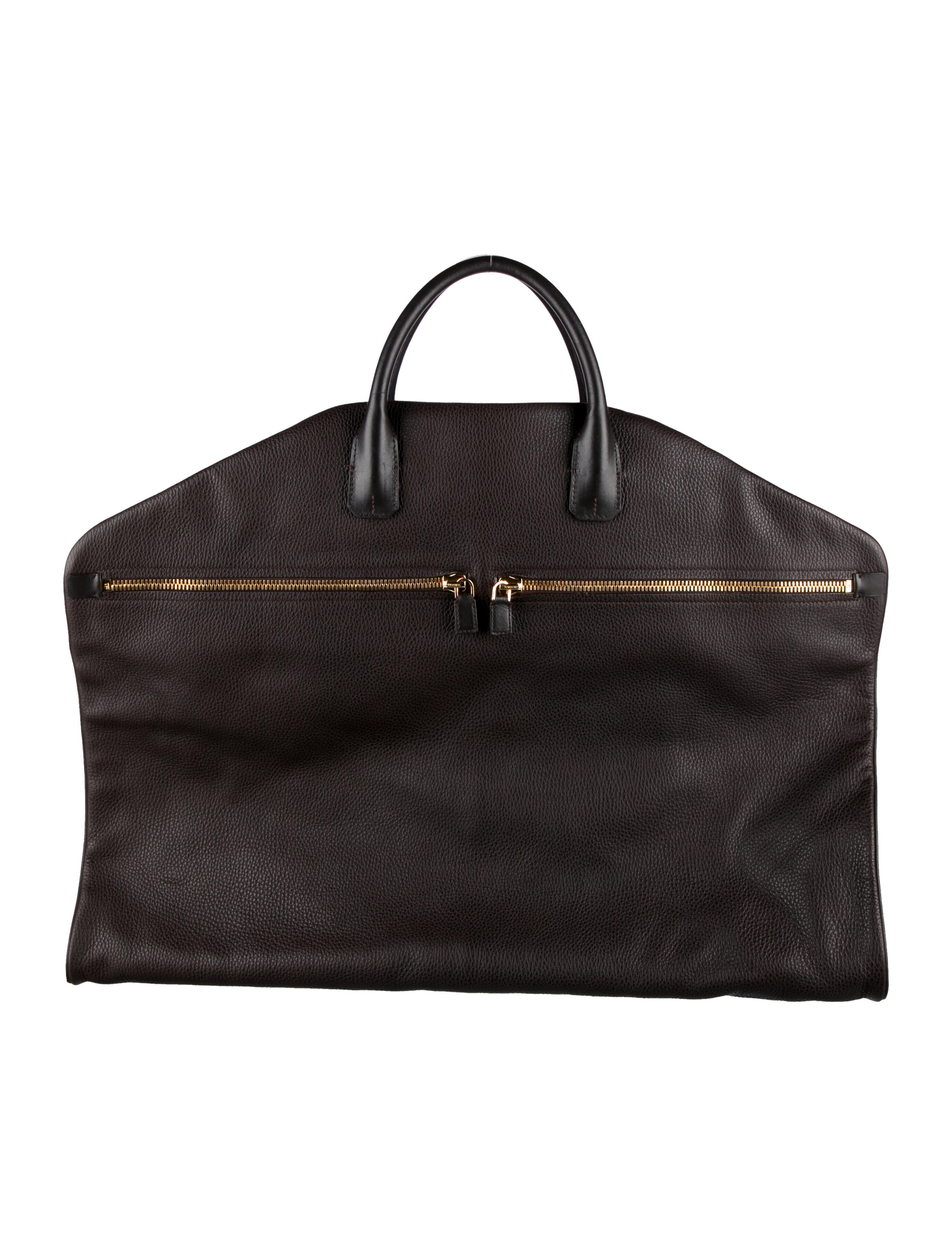Tom Ford Leather Garment Bag Brown Garment Covers, Bags TOM130748
