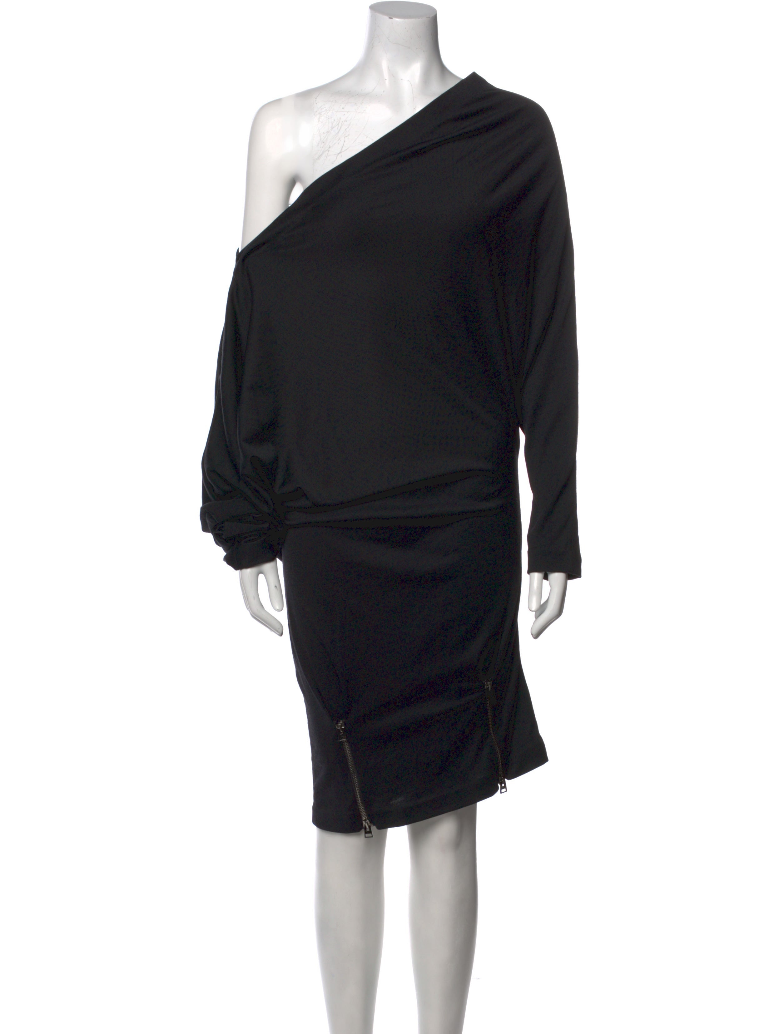 Tom Ford One-Shoulder Mini Dress - Black Dresses, Clothing - TOM132078 ...