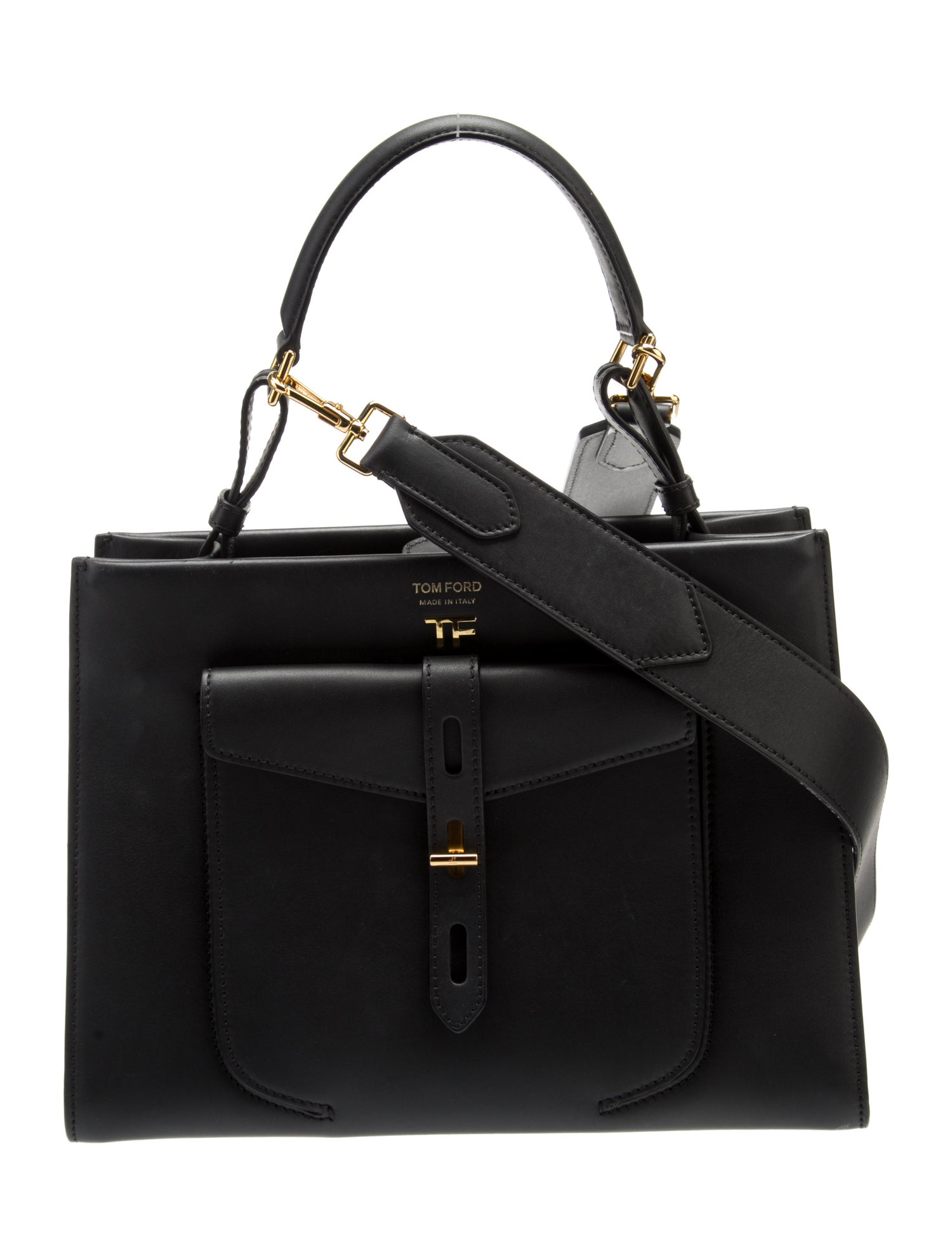 Tom Ford T Twist Top Handle Bag Black Handle Bags, Handbags